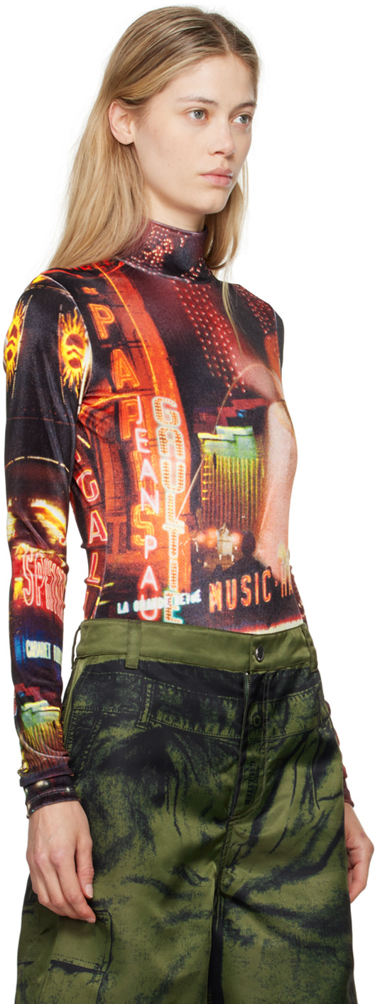 Jean Paul Gaultier: Black & Red 'The Velvet Pigalle' Bodysuit | SSENSE