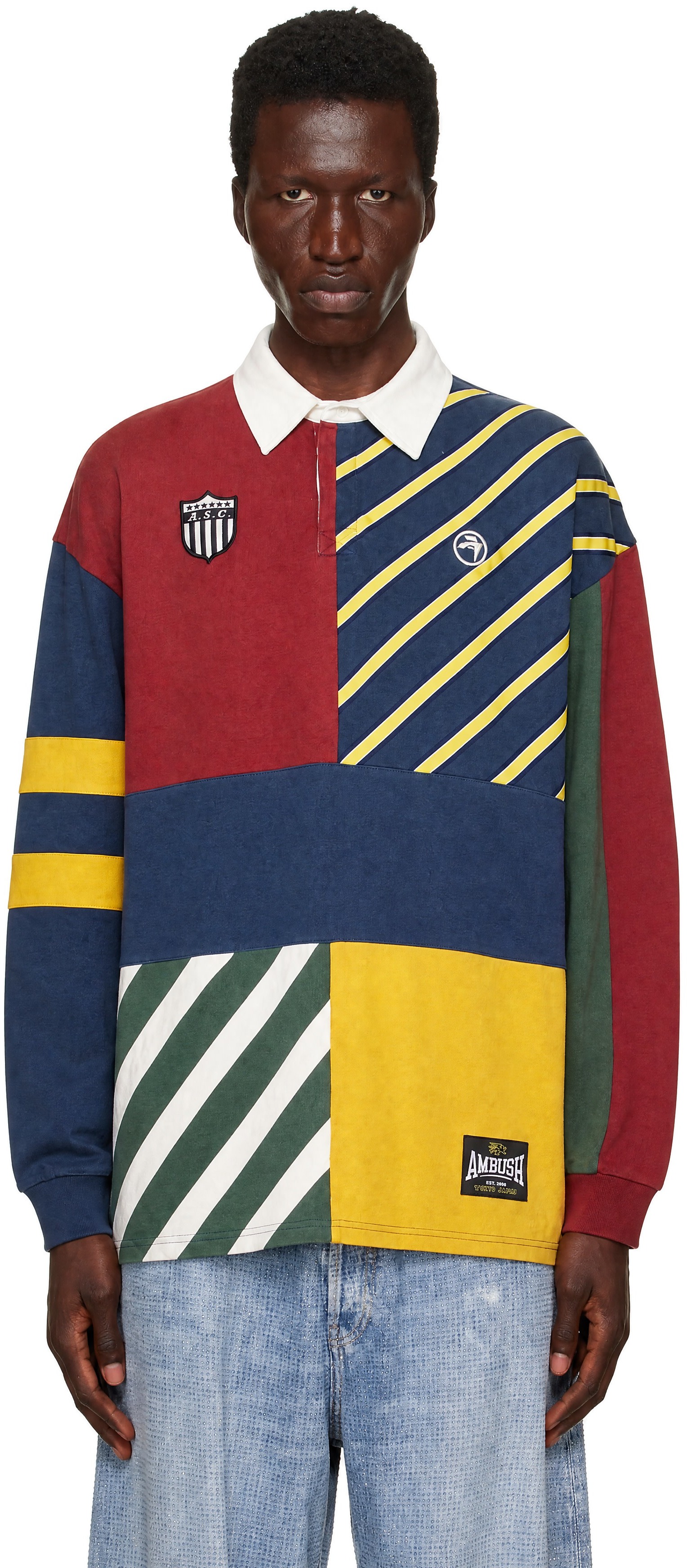 AMBUSH - Multicolor Patchwork Rugby Polo