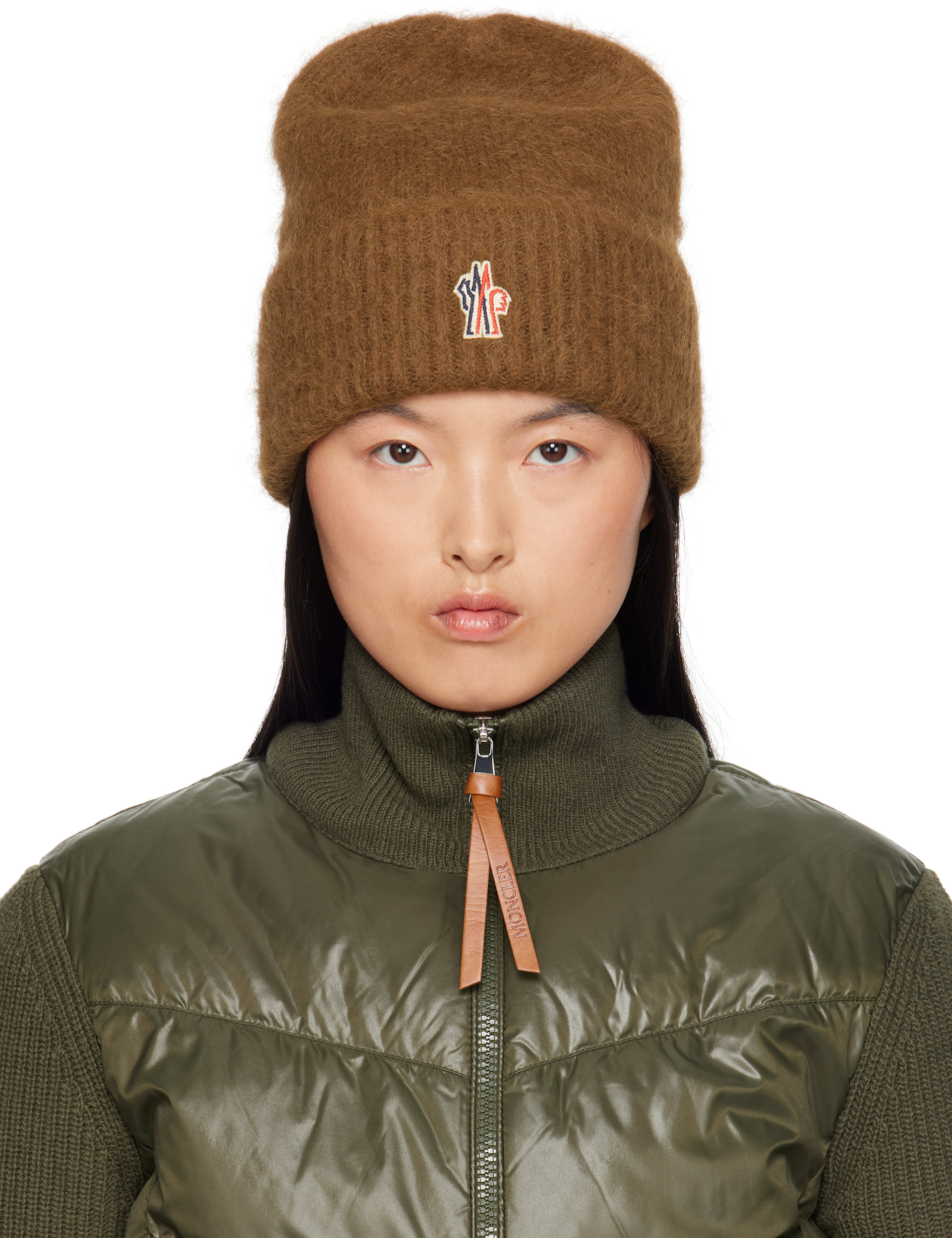 Moncler Grenoble: ブラウン アルパカ＆ウール ビーニー | SSENSE 日本