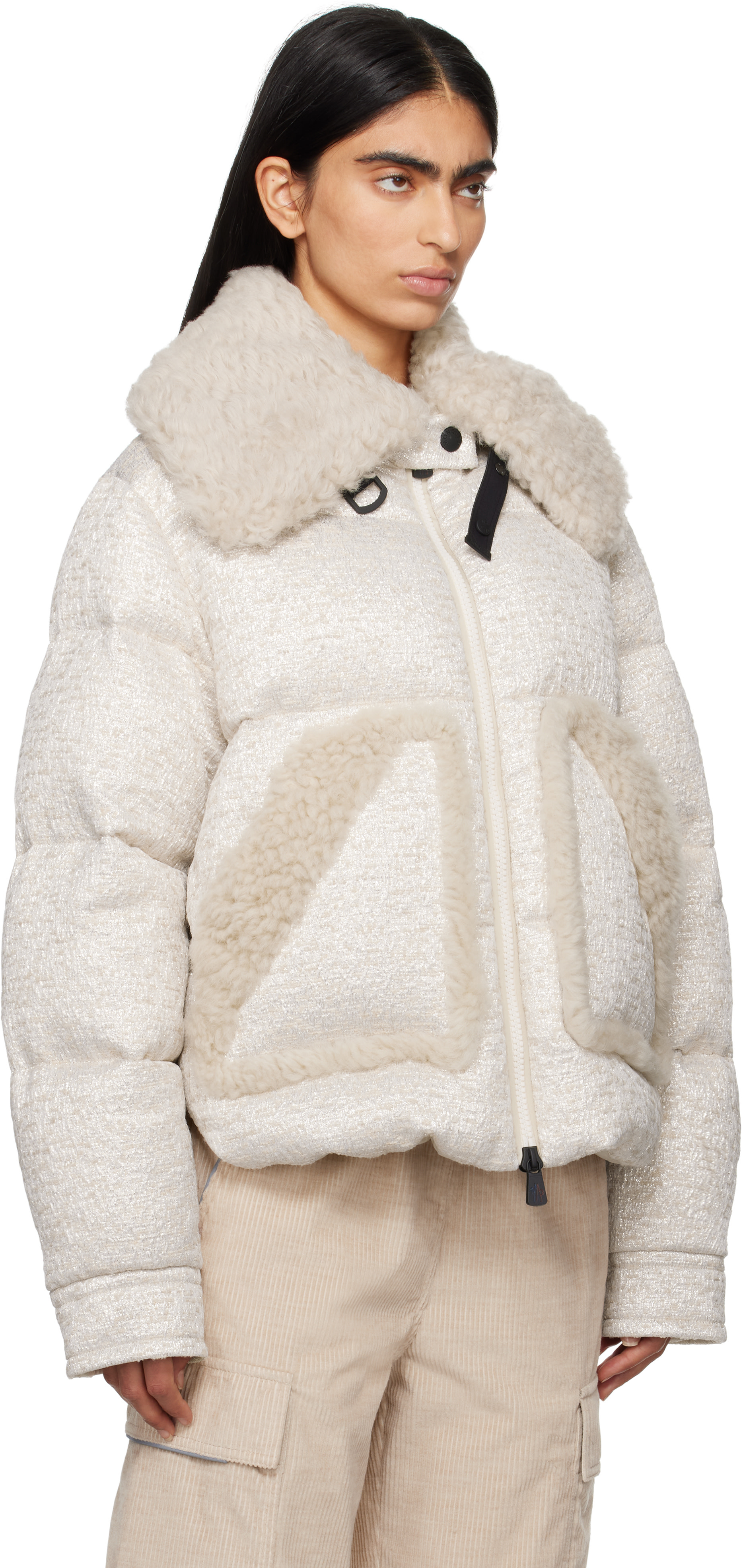 Moncler Grenoble: ベージュ Stowe ダウンジャケット | SSENSE 日本