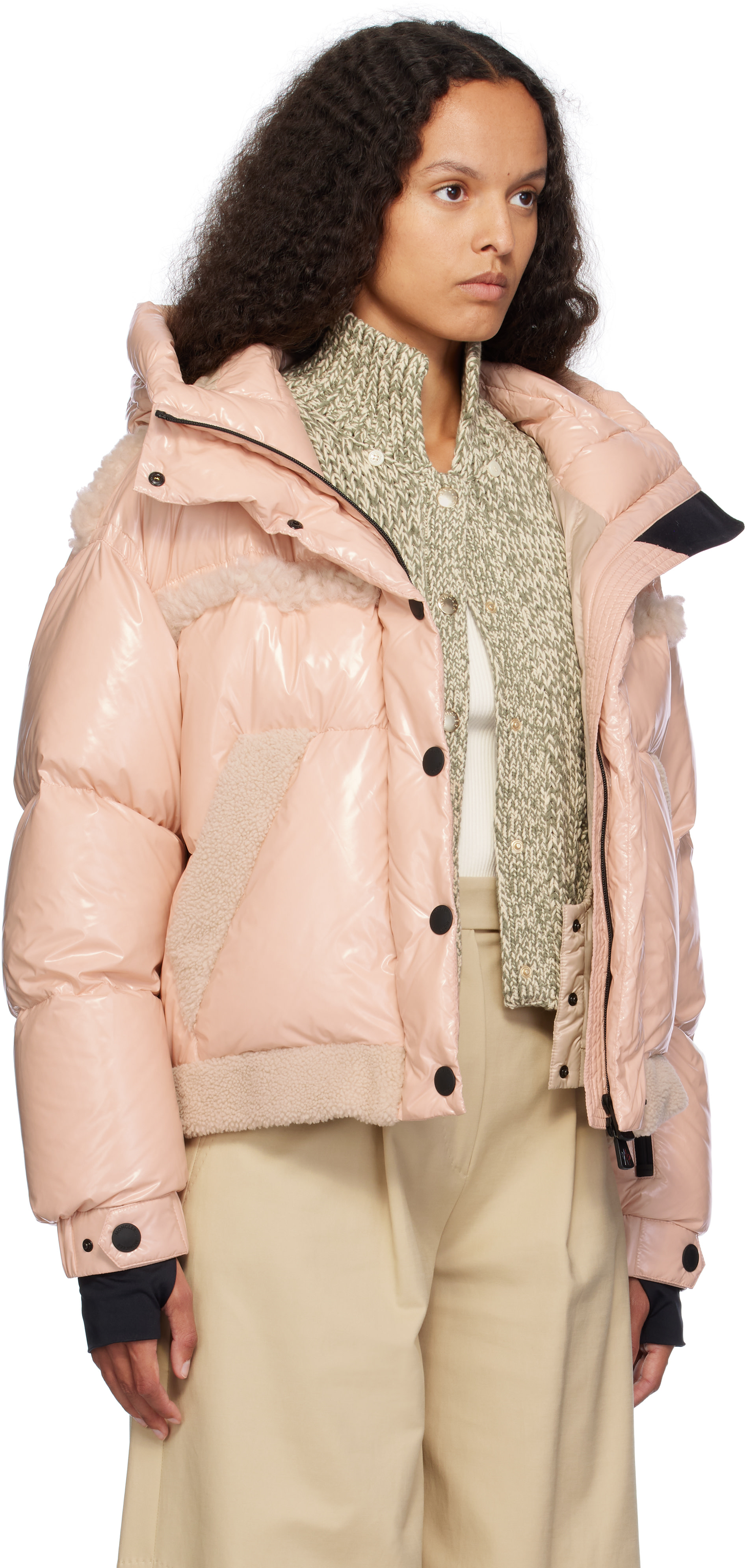 Moncler Grenoble: Pink CP Eibsee Down Jacket | SSENSE