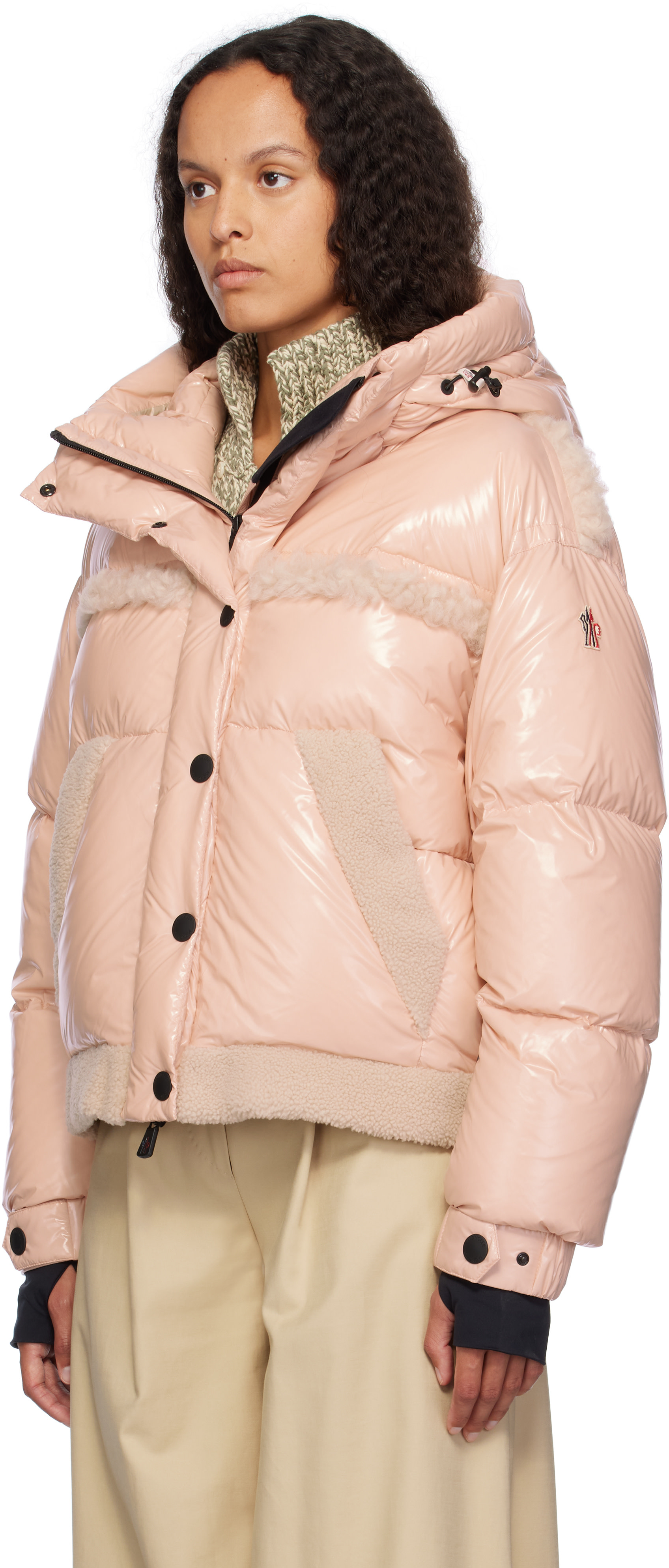 Moncler Grenoble: Pink CP Eibsee Down Jacket | SSENSE