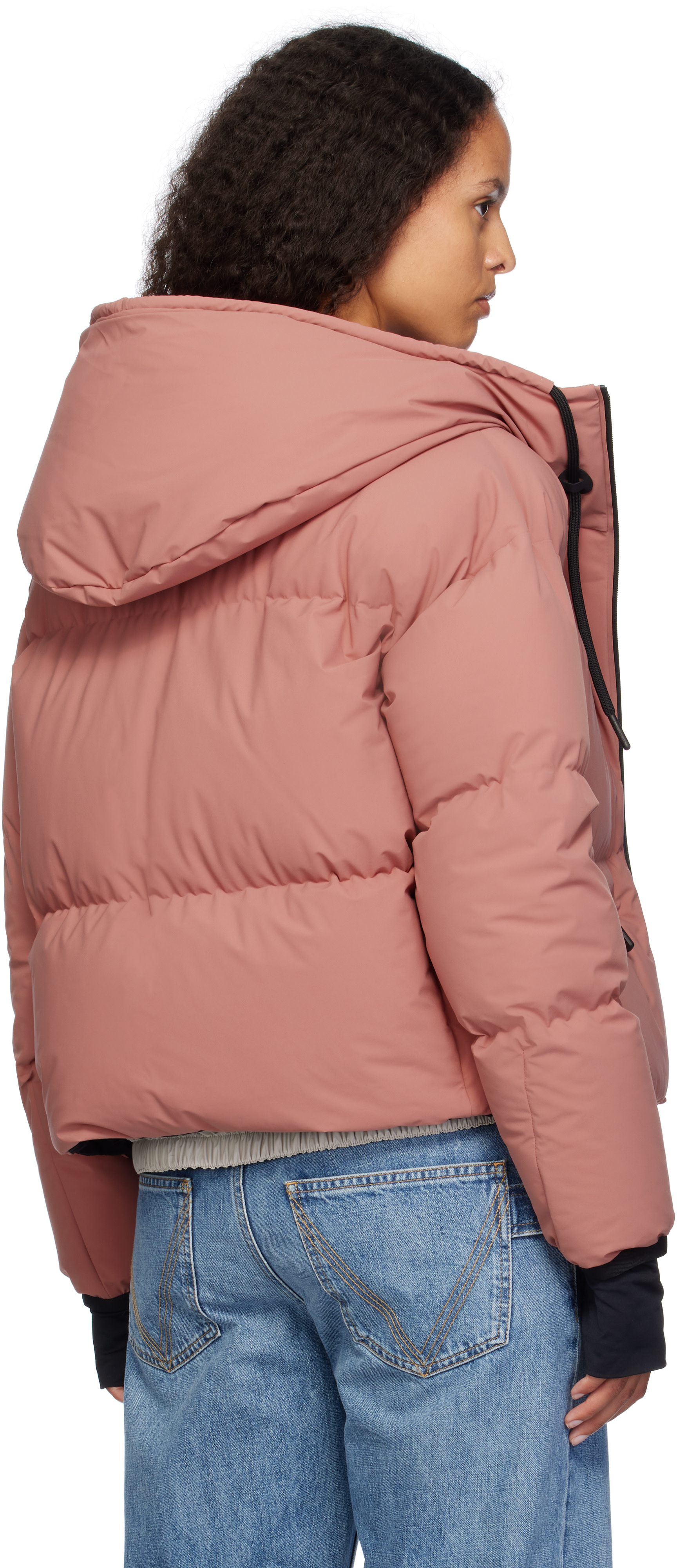 Moncler Grenoble: Pink Allesaz Down Jacket | SSENSE