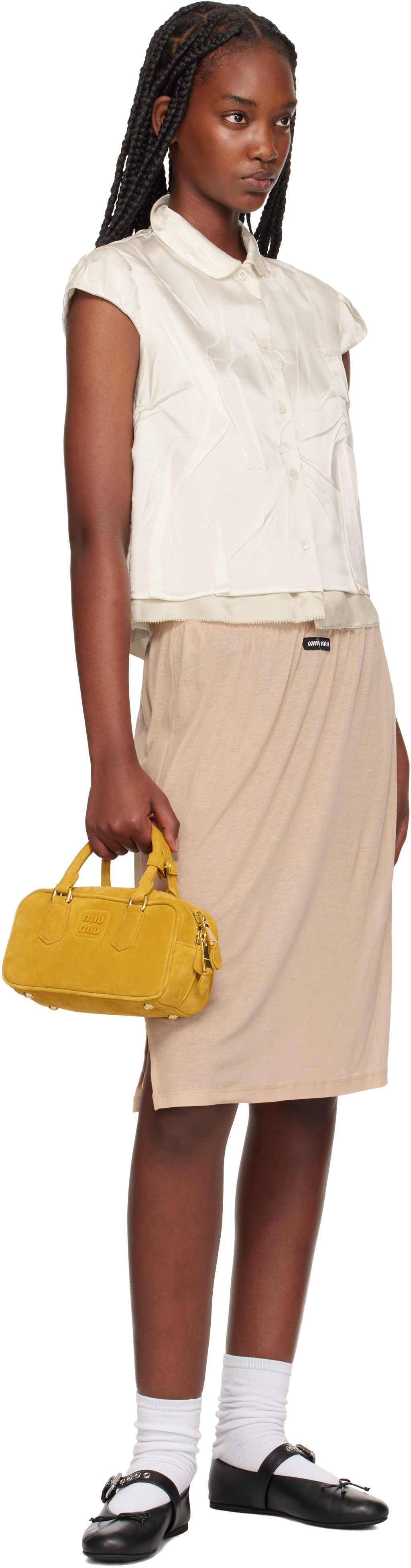 Miu Miu - Sac Arcadie brun clair