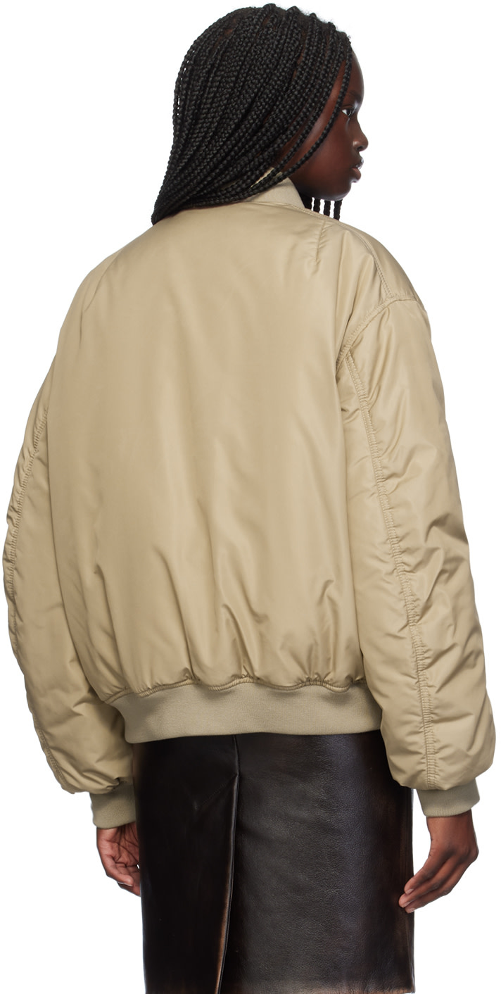 Miu Miu - Beige Padded Bomber Jacket