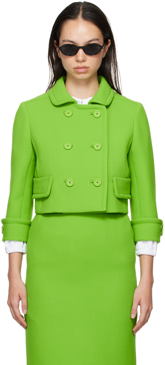 Miu Miu - Blouson vert à double boutonnage
