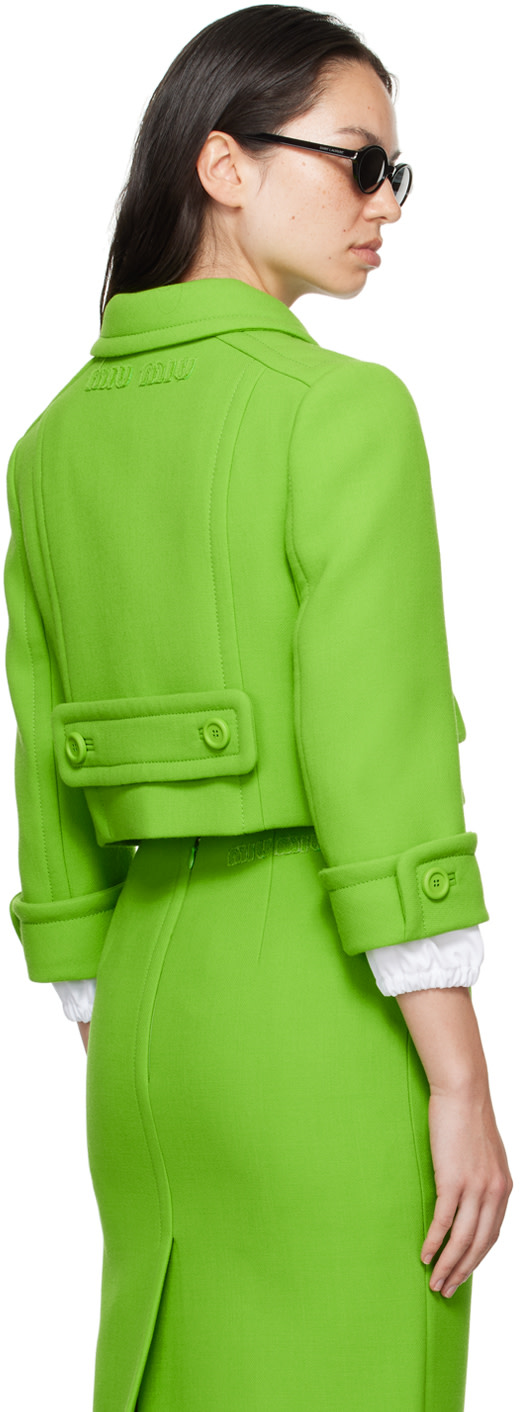 Miu Miu - Blouson vert à double boutonnage