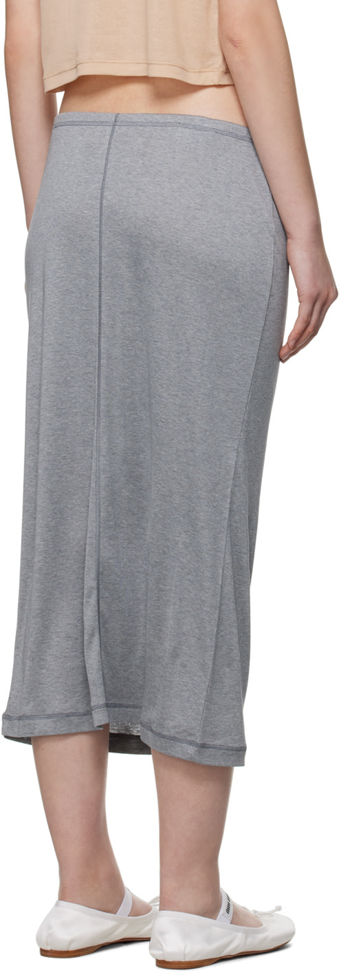 Miu Miu - Gray Patch Midi Skirt