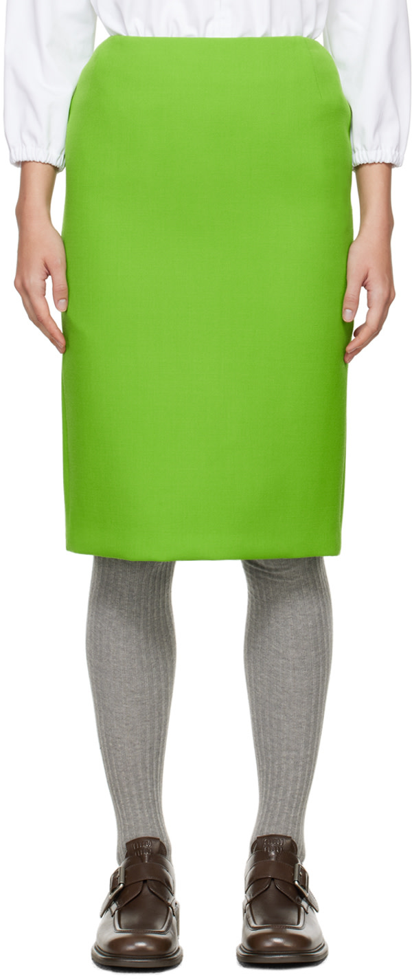 Miu Miu - Jupe crayon midi verte