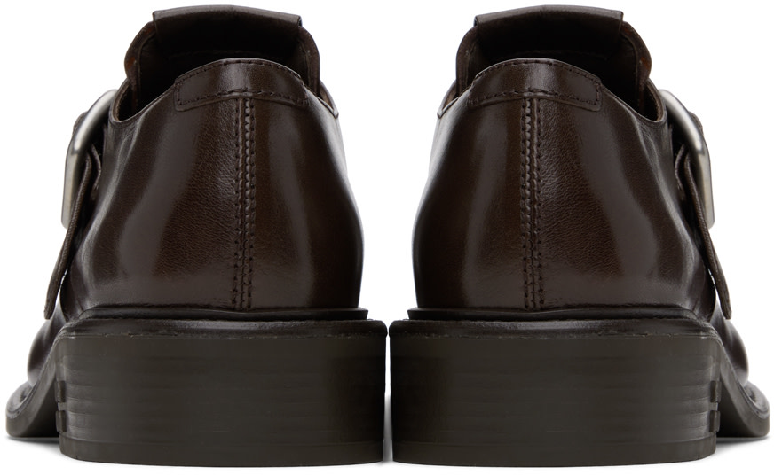 Miu Miu - Brogues brunes en cuir