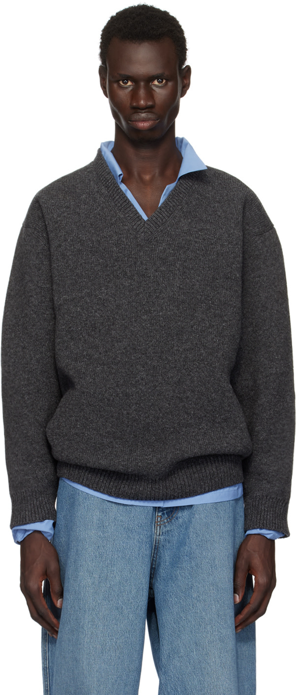 Miu Miu - Gray Shetland Wool Sweater