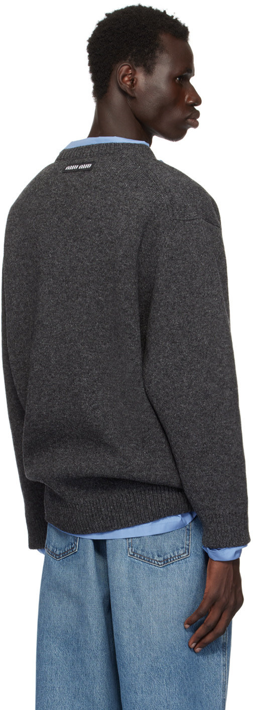 Miu Miu - Gray Shetland Wool Sweater