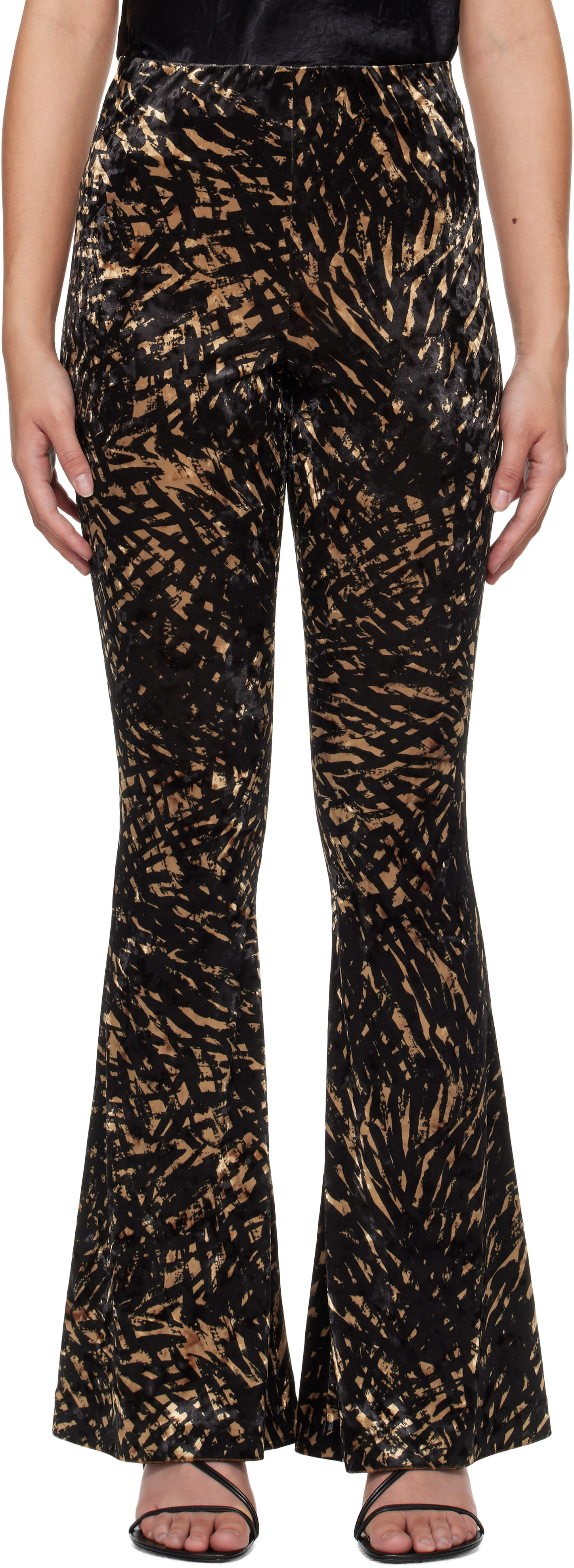 Nanushka - Legging Matson noir et brun
