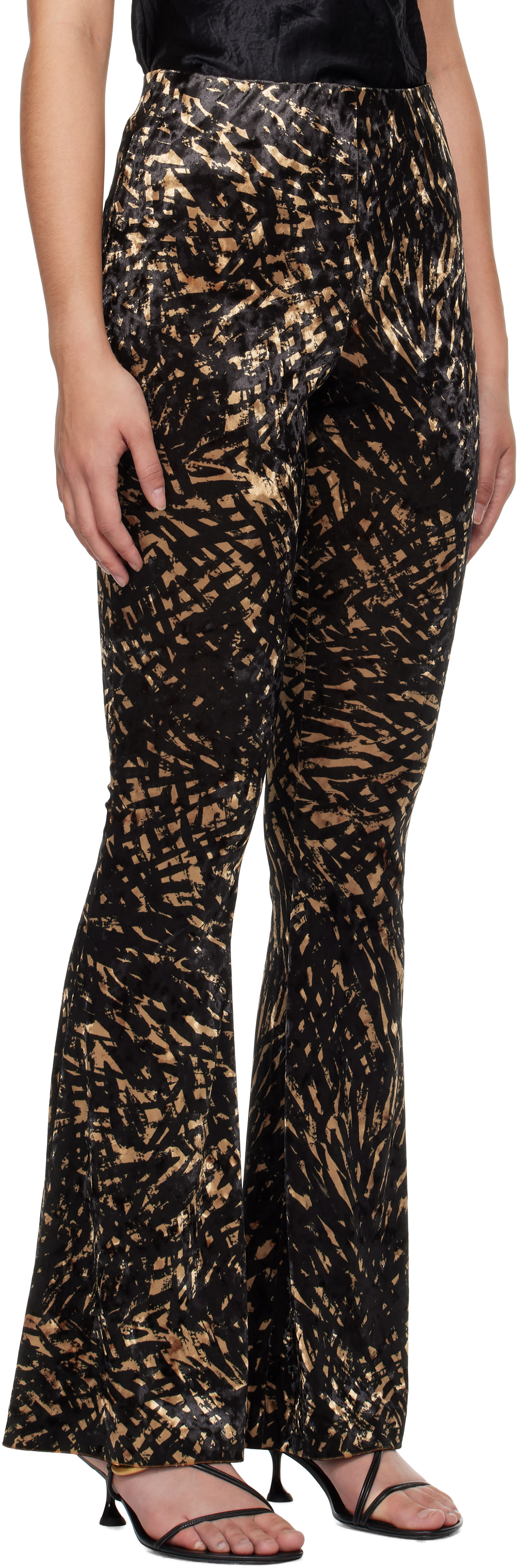 Nanushka - Legging Matson noir et brun