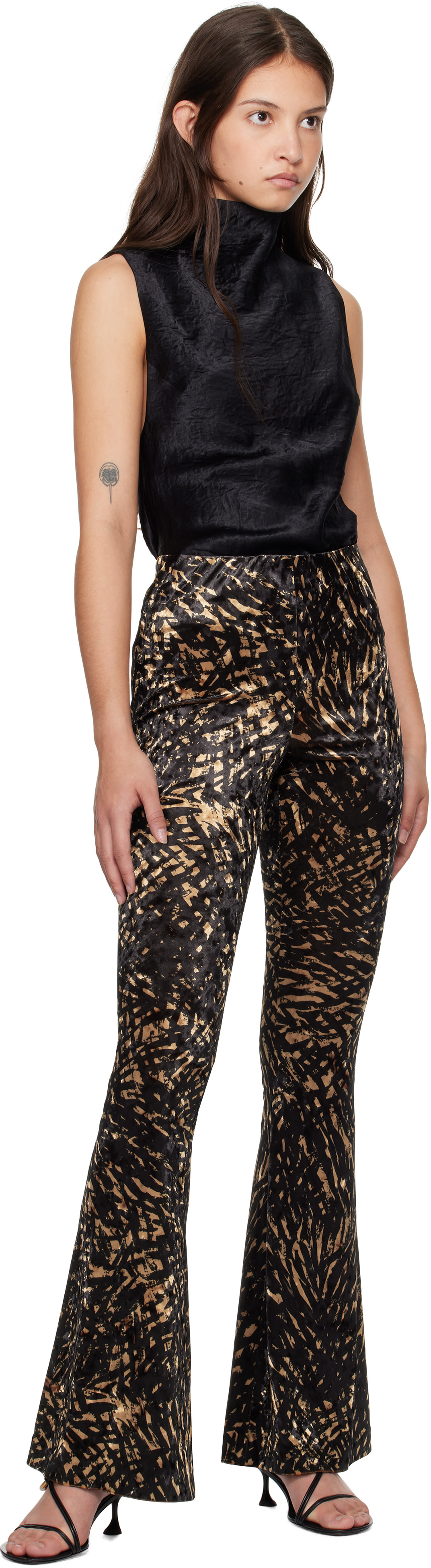 Nanushka - Legging Matson noir et brun