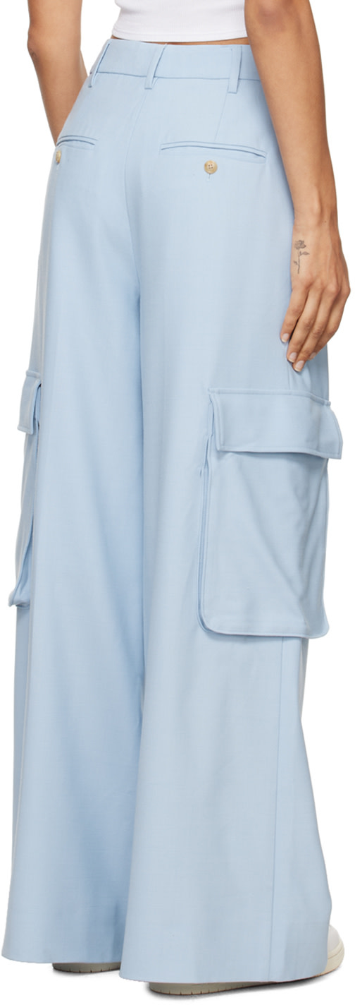 AMIRI - Pantalon ample bleu à plis
