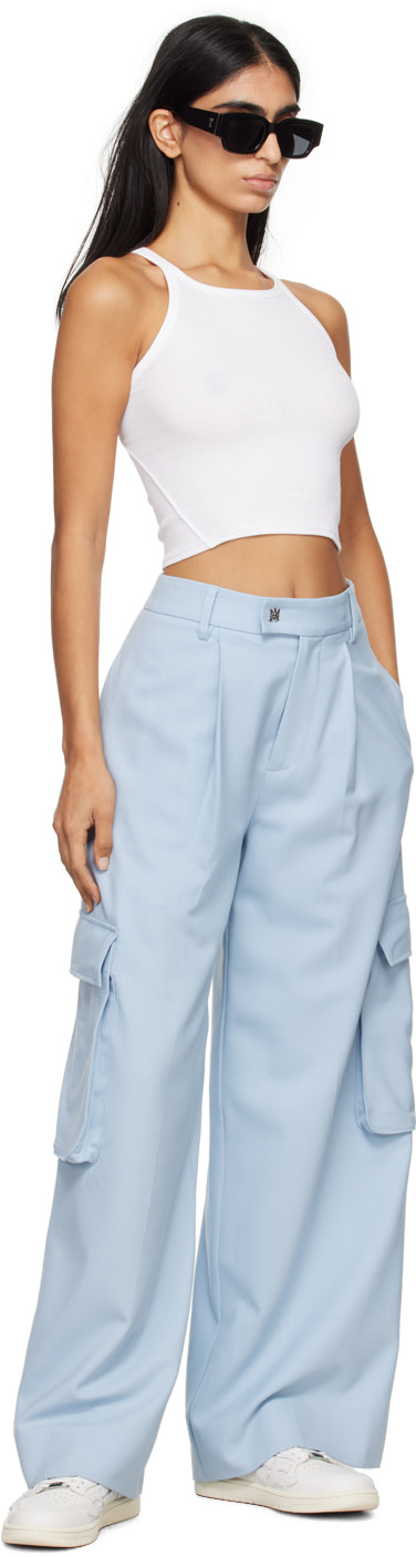 AMIRI - Pantalon ample bleu à plis