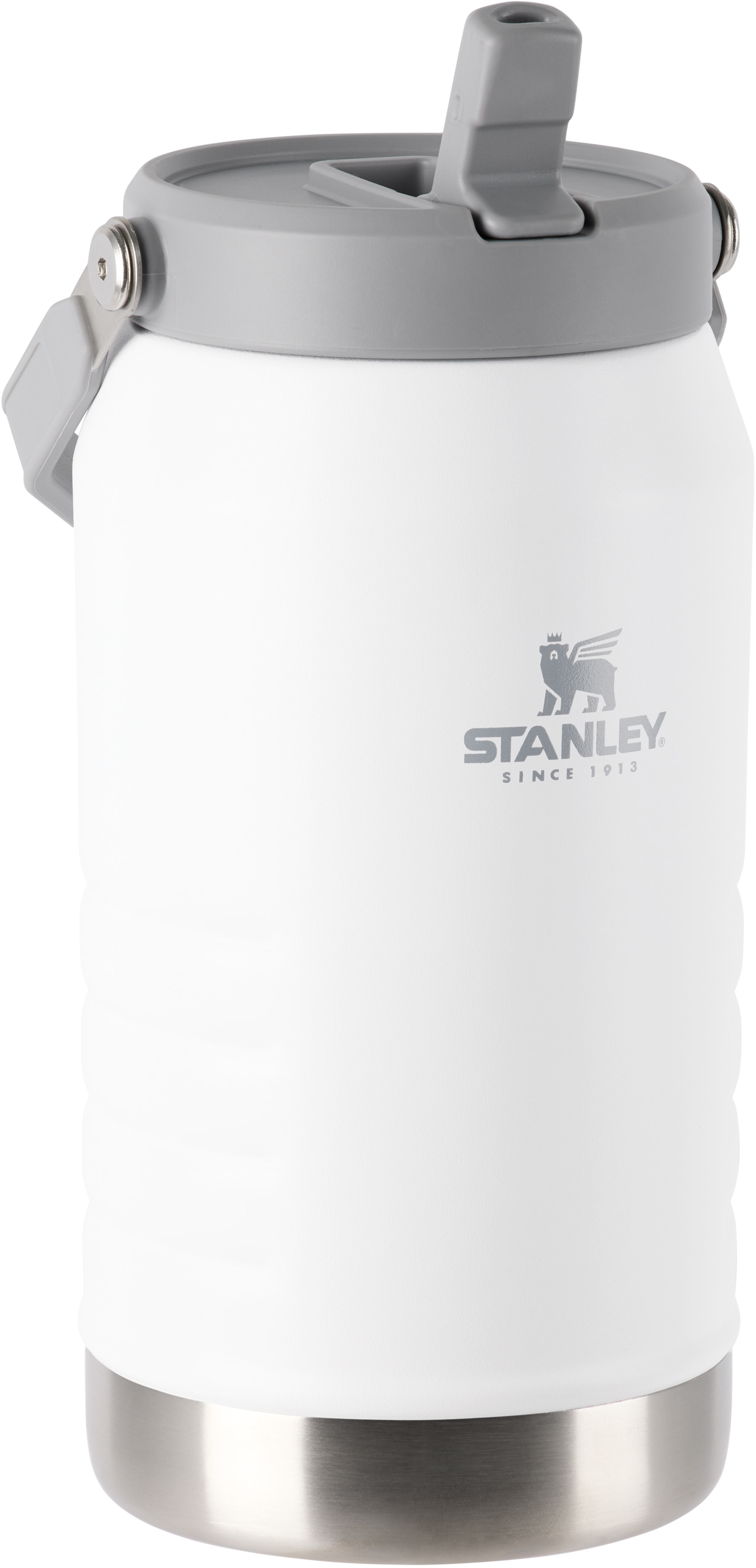 Stanley - Cruche IceFlow blanche à paille rabattable, 1,9 l
