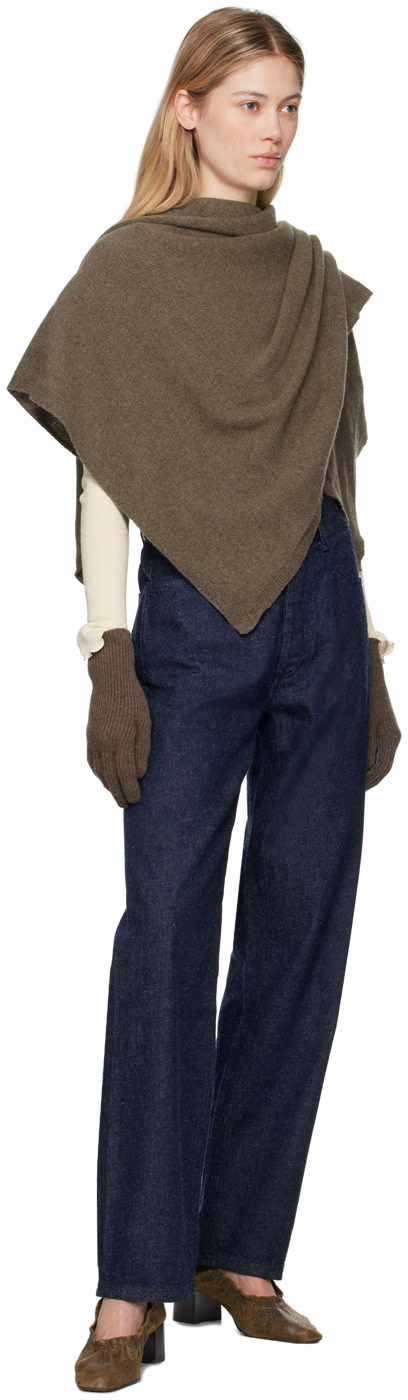 Baserange: Brown Whit Scarf | SSENSE