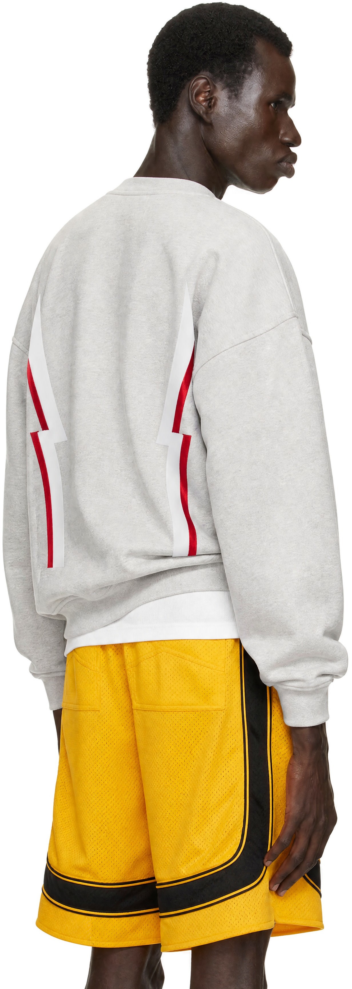 Rhude - Gray Lightning Crewneck Sweatshirt