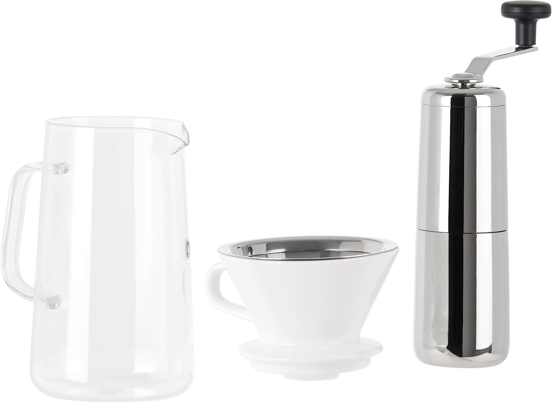 Alessi - Ensemble d'infuseur et moulin à café Slow Coffee