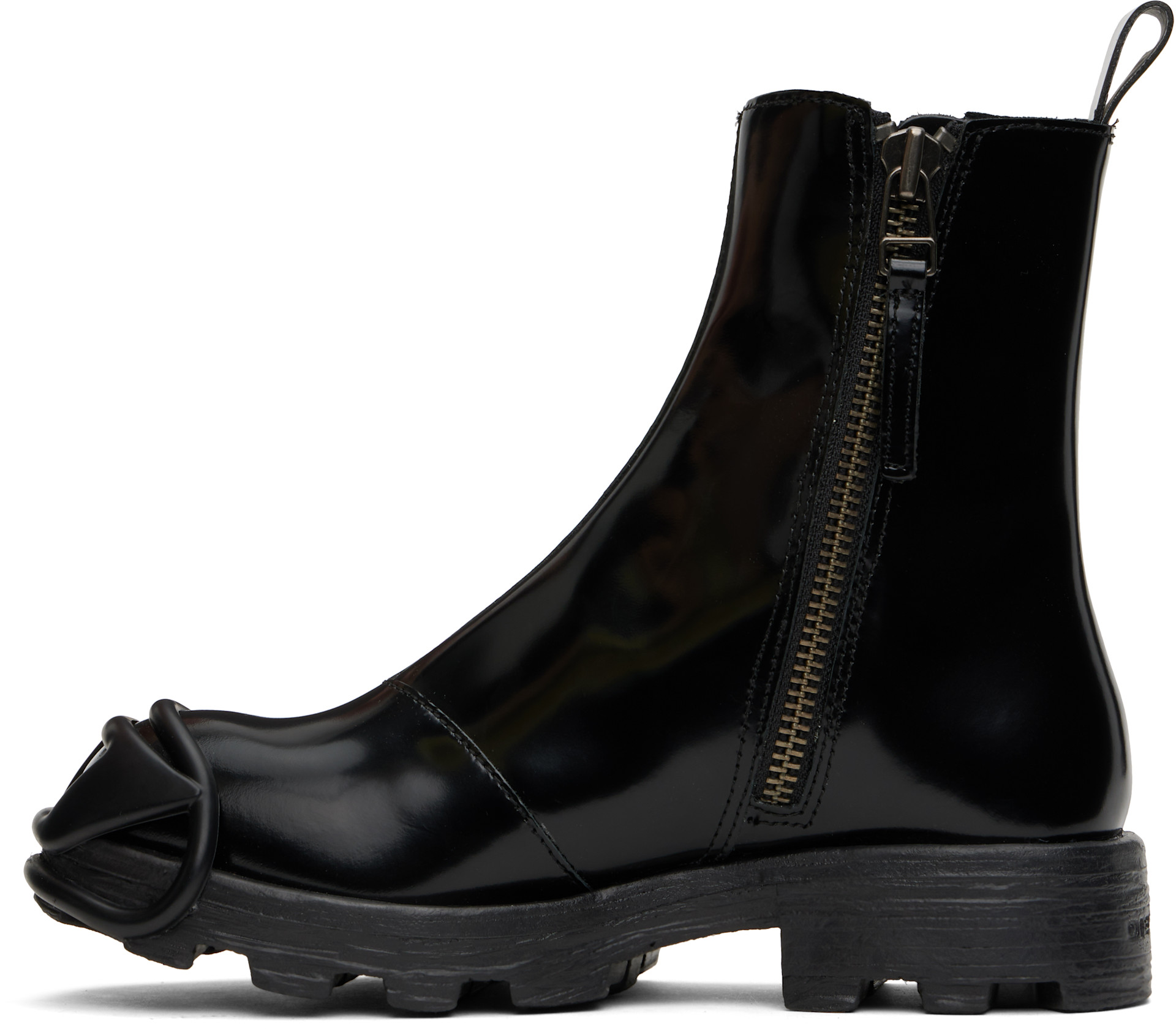 DIESEL D-Hammer Bt Zip Dブーツ Diesel: Black D-Hammer Bt Zip D Boots | SSENSE