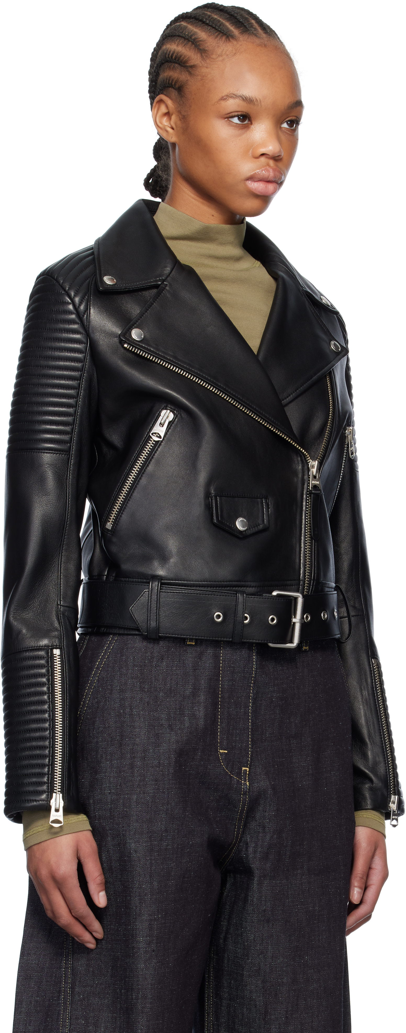MACKAGE: Black Masina Leather Jacket | SSENSE Canada