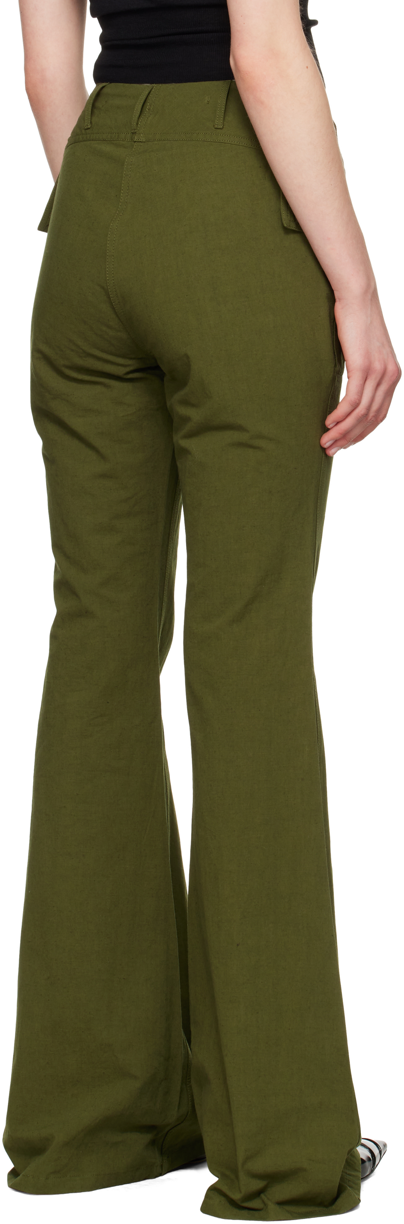 R13 - Pantalon évasé kaki