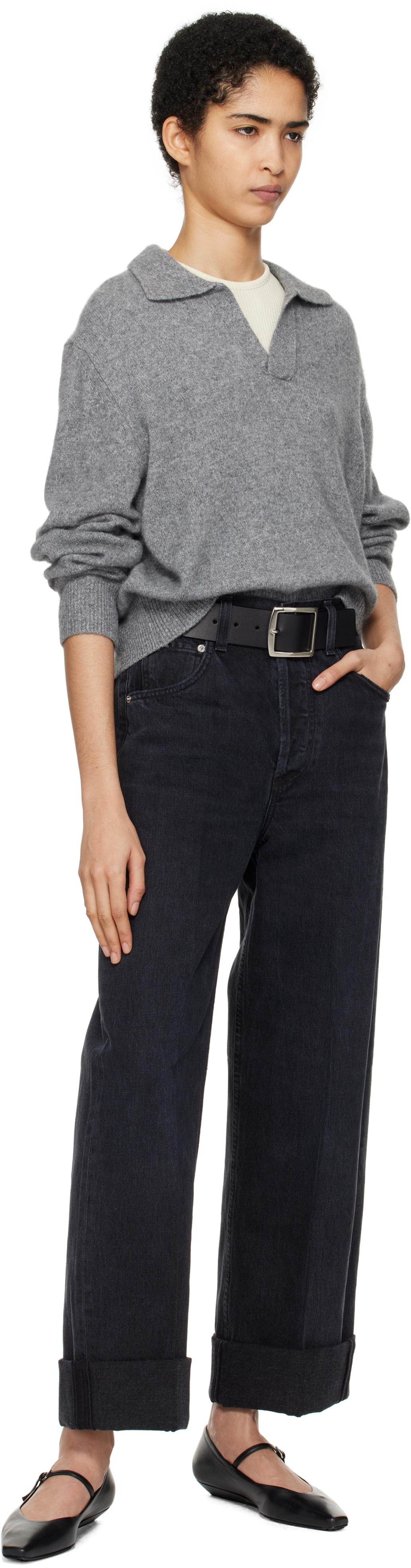 Citizens of Humanity: Black Ayla Baggy Jeans | SSENSE Canada