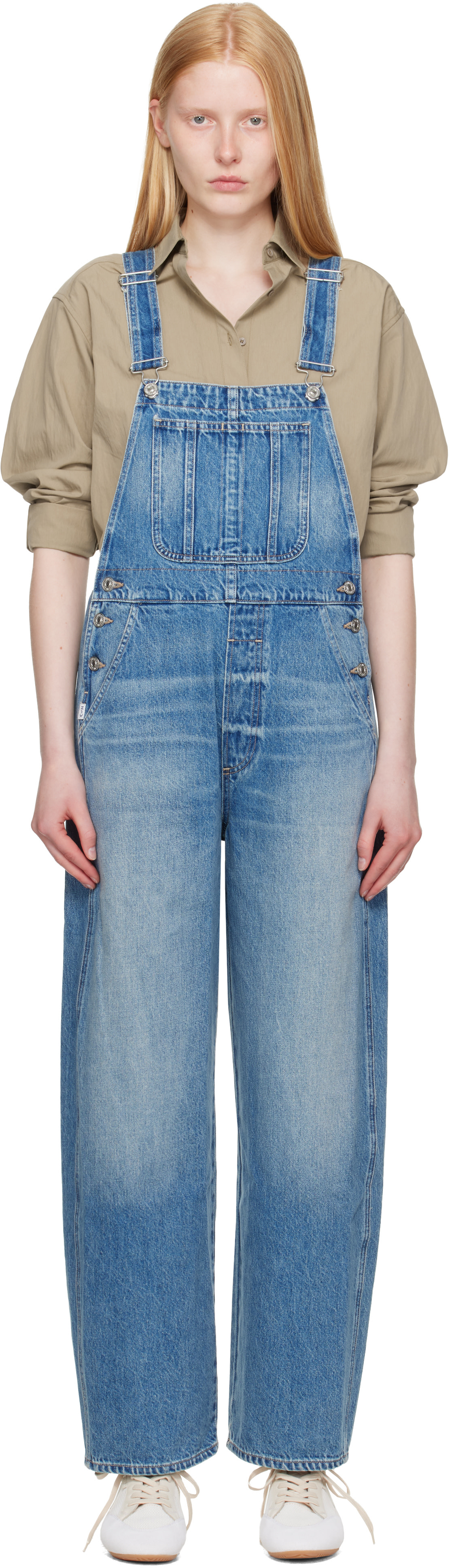 Citizens of Humanity: Blue Freya Denim Overalls | SSENSE