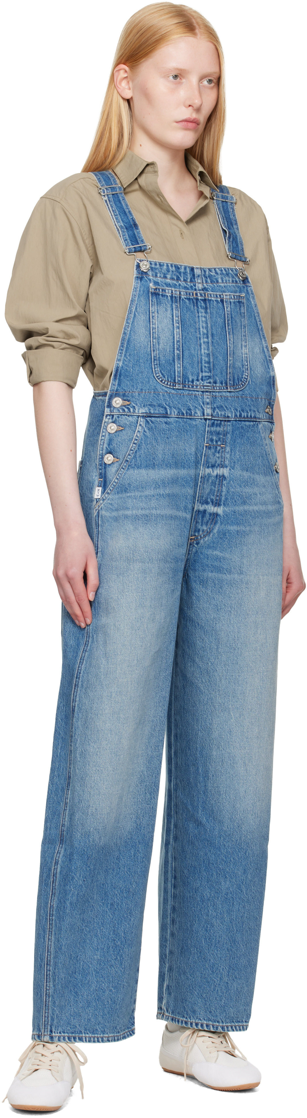 Citizens of Humanity: Blue Freya Denim Overalls | SSENSE Canada