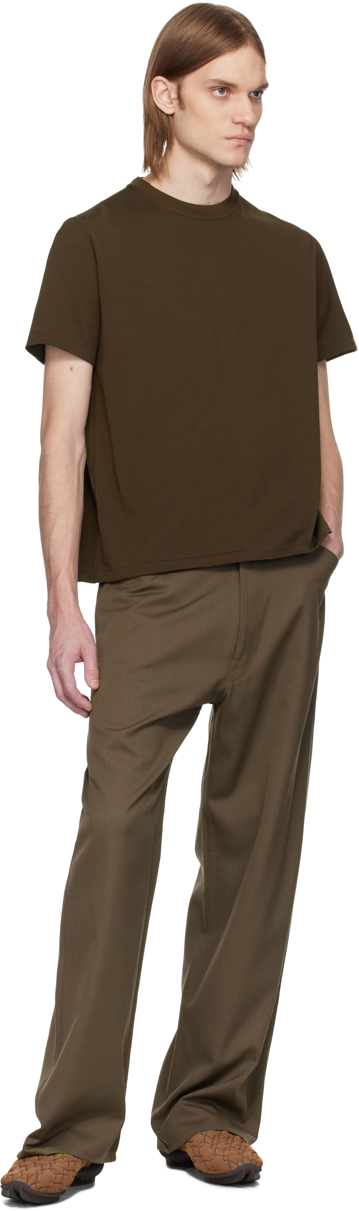 Omar Afridi: Brown Cotton T-shirt | SSENSE Taiwan