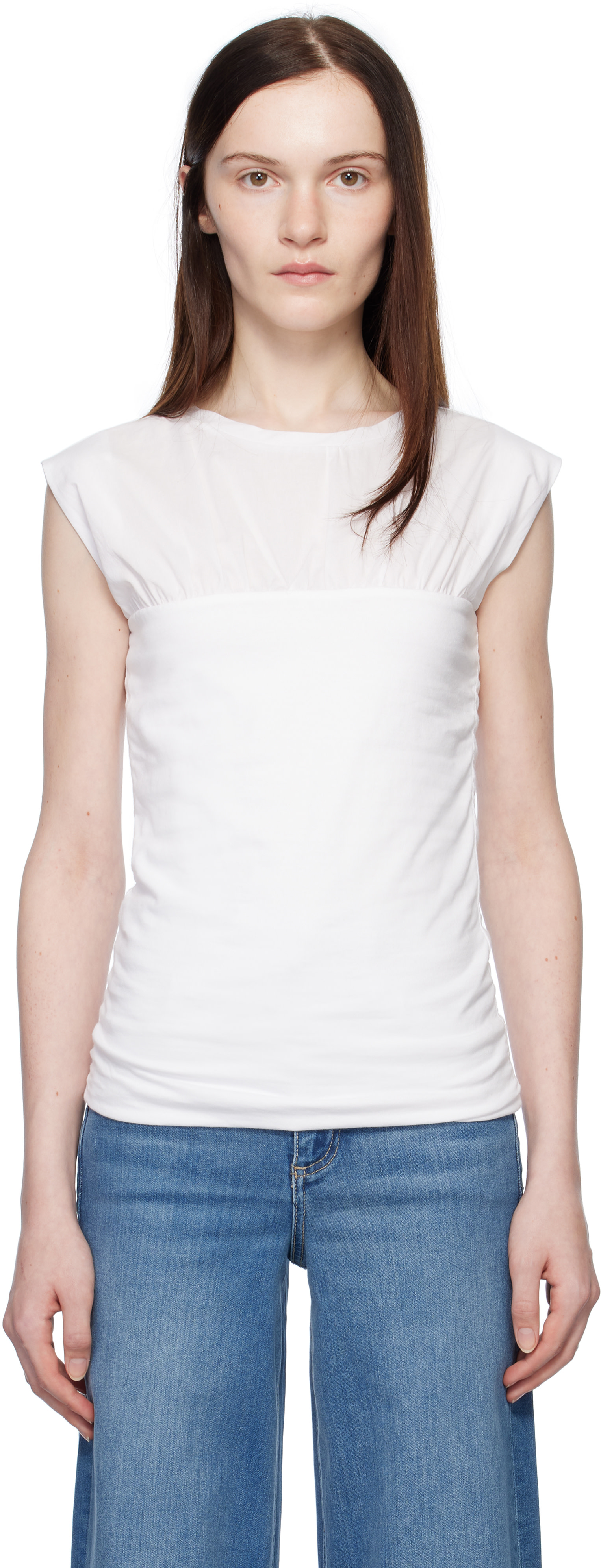 rag & bone - Haut Mica blanc à panneaux