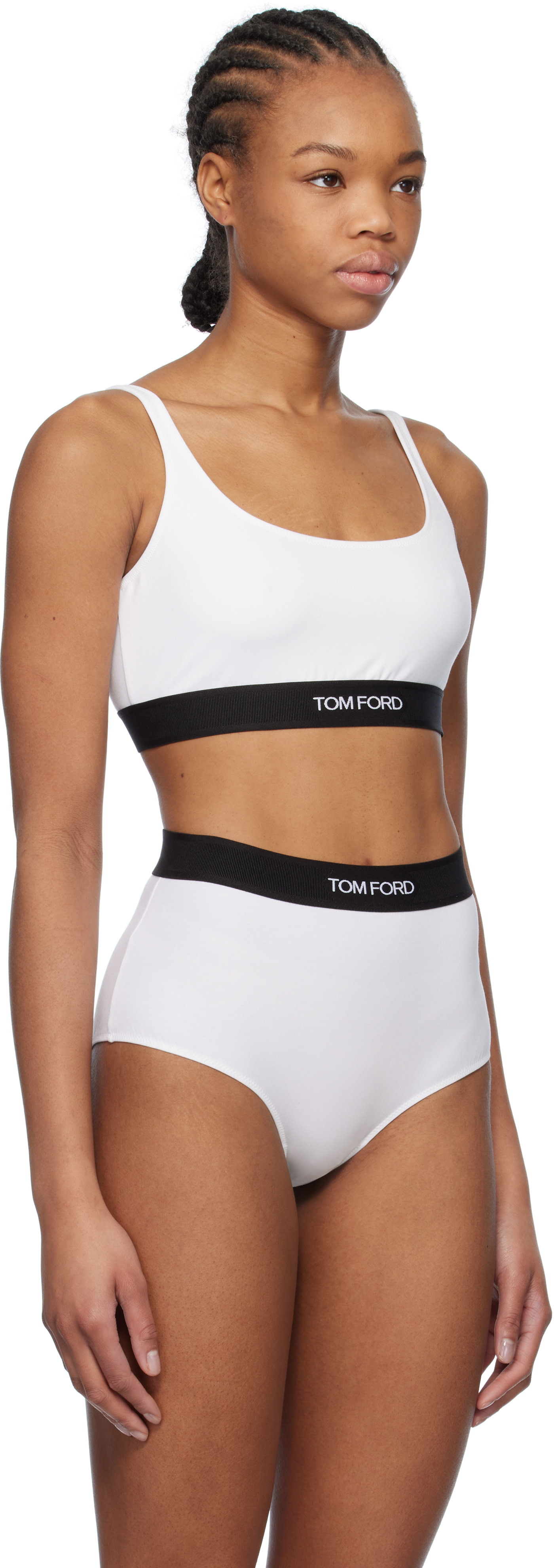 TOM FORD: White Modal Signature Bralette | SSENSE