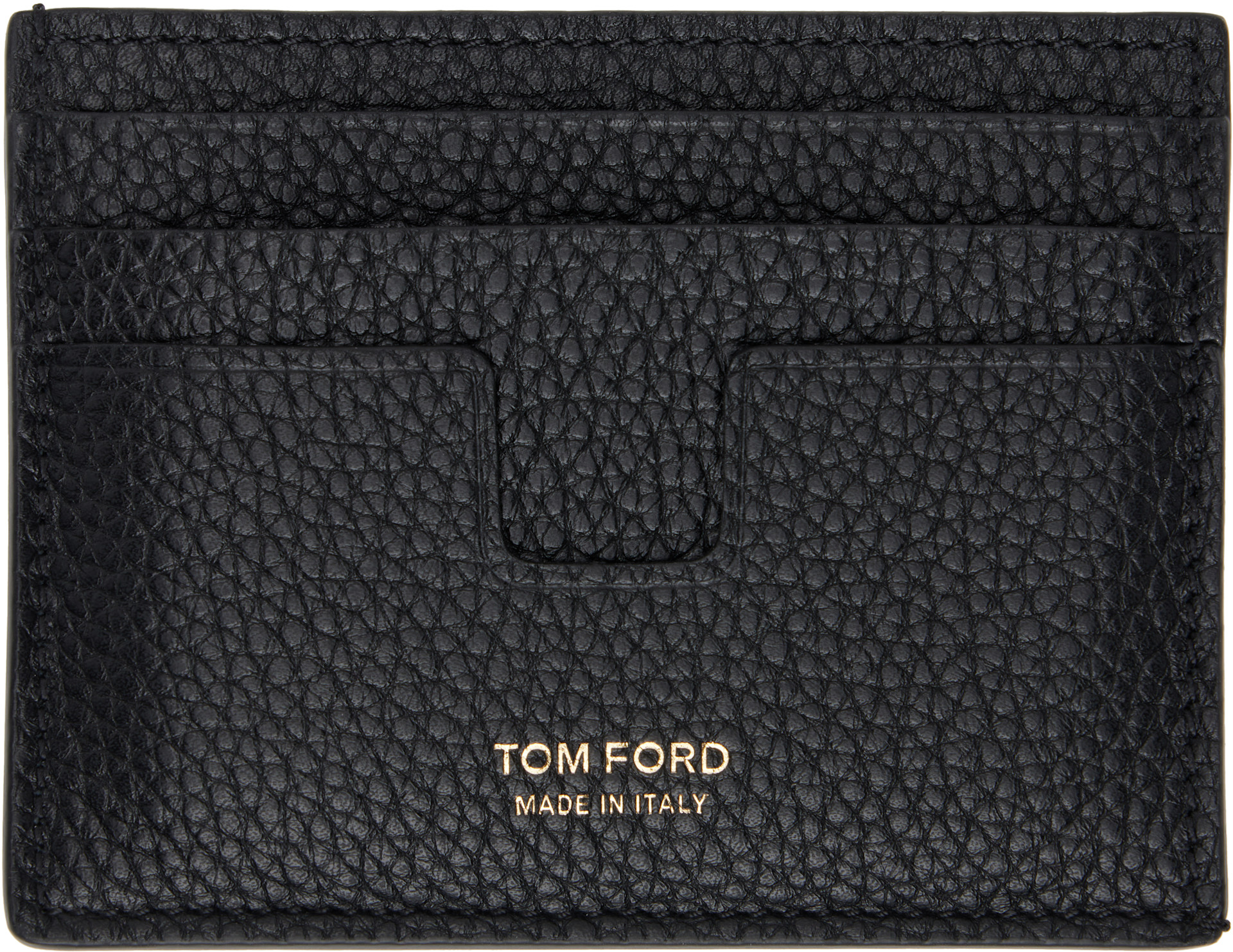 TOM FORD - 블랙 클래식 가죽 카드 지갑
