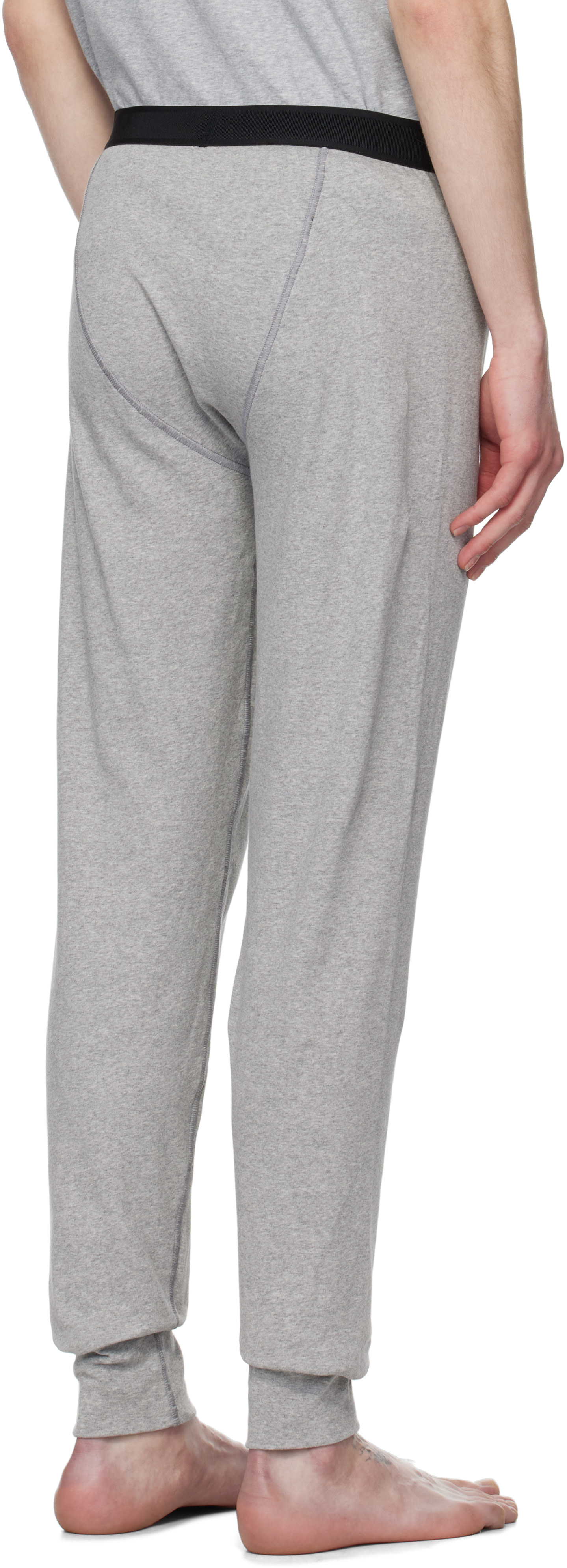 TOM FORD - Caleçon long gris en coton