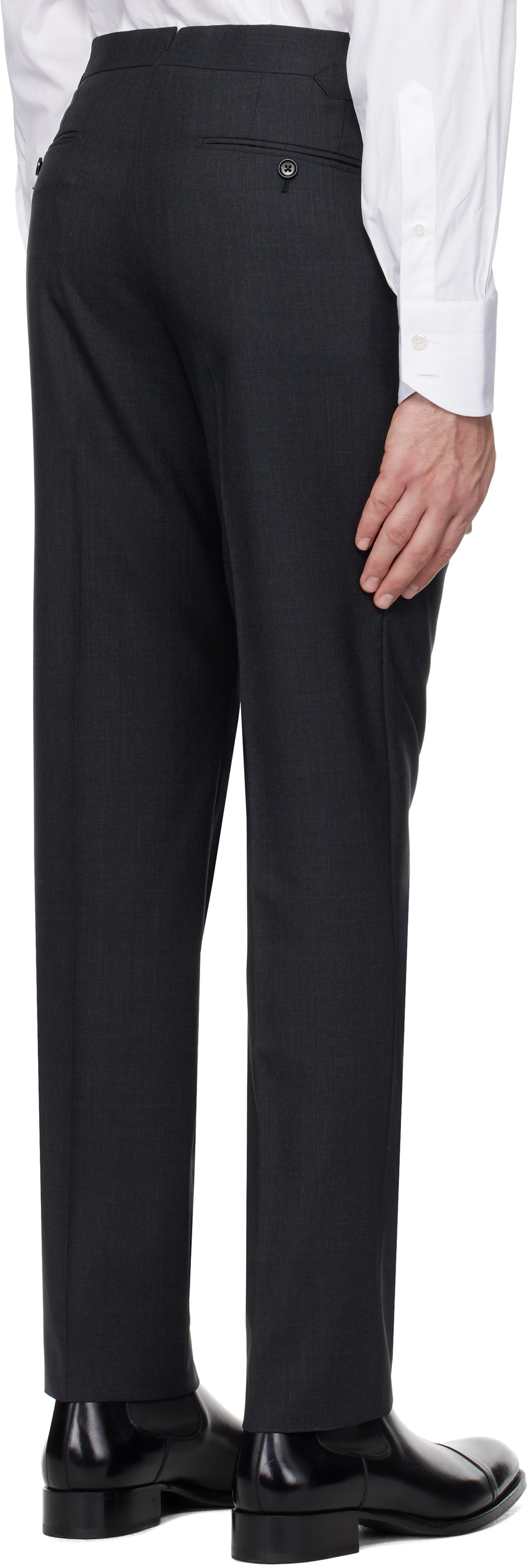 TOM FORD - グレー Super Plain Weave O'Connor トラウザーズ