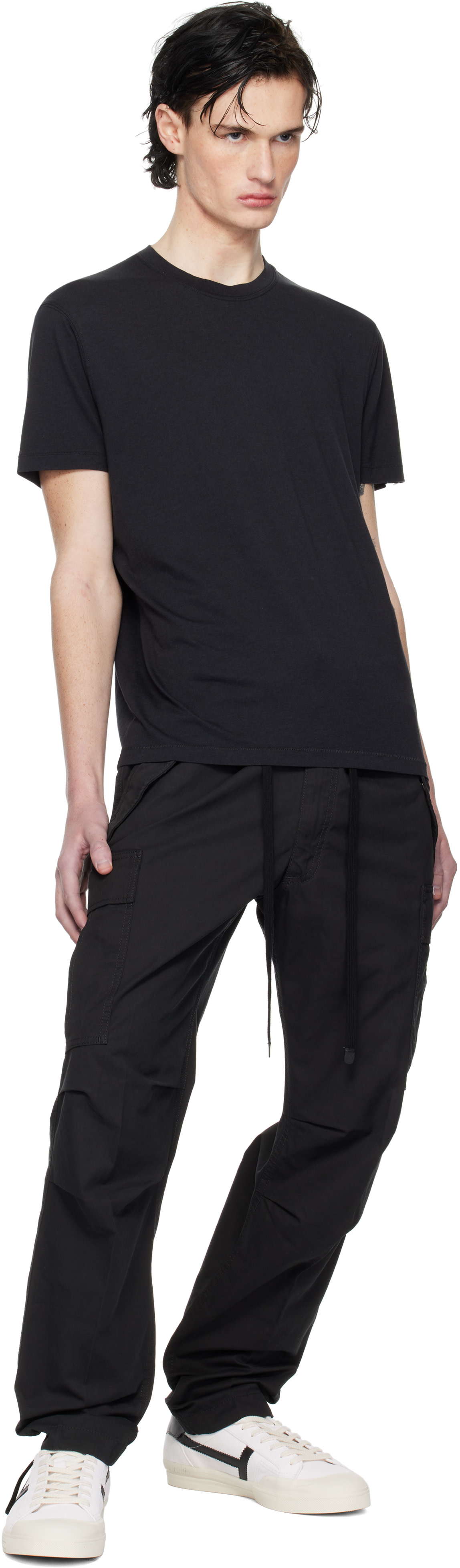 TOM FORD: ブラック リヨセル コットン クルーネックTシャツ | SSENSE 日本