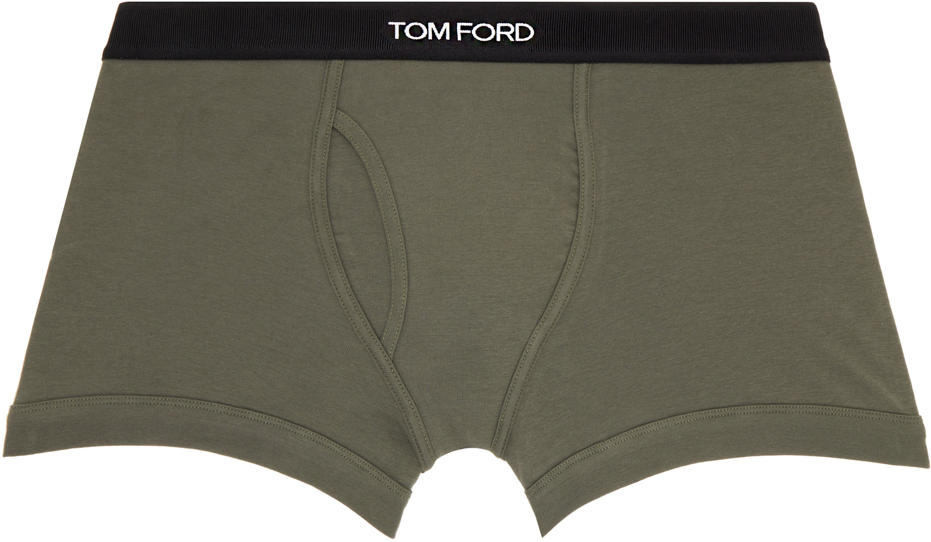 TOM FORD - 카키 코튼 박서 브리프