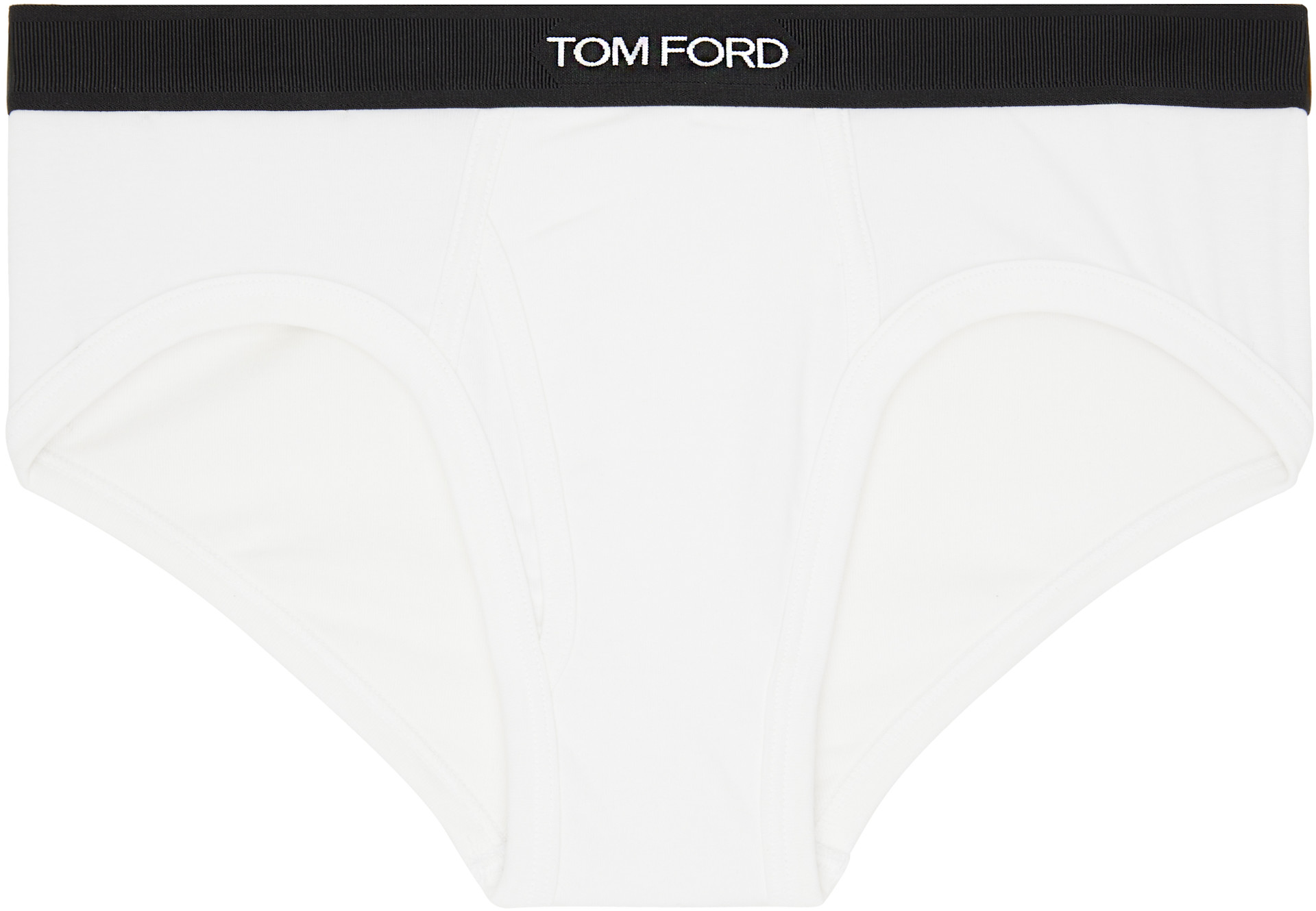 TOM FORD: White Cotton Briefs | SSENSE