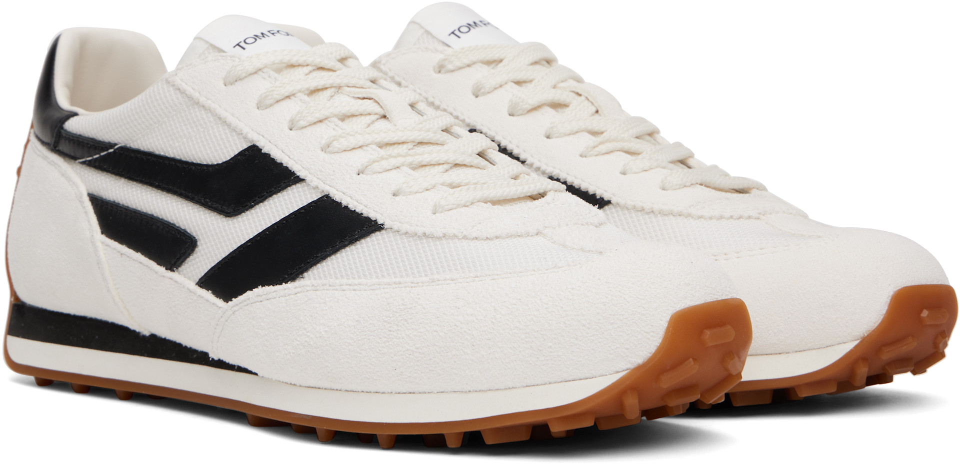 TOM FORD - Baskets Mick blanches en suède