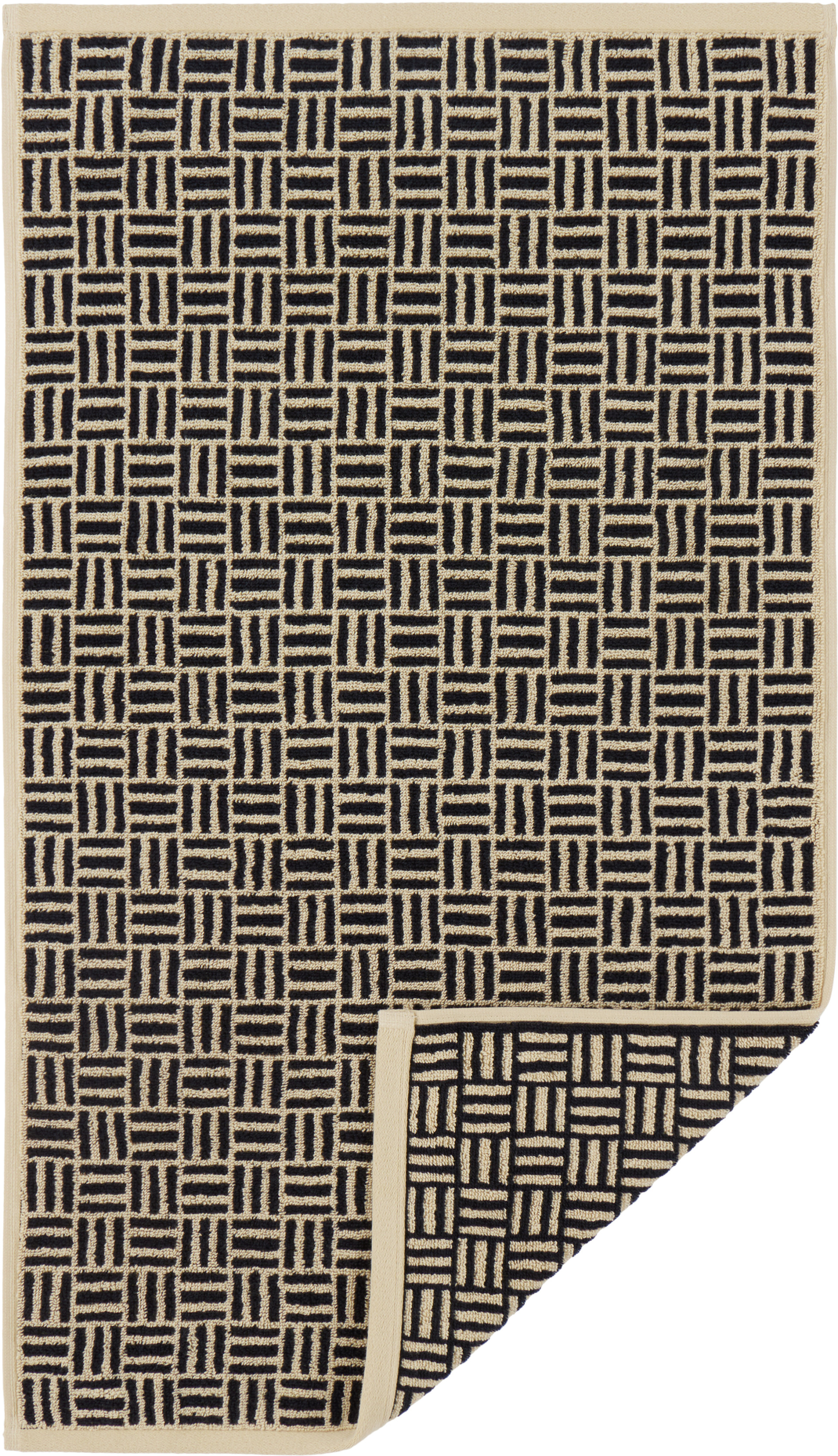 Baina - Beige & Black Torrens Claremont Towel Set