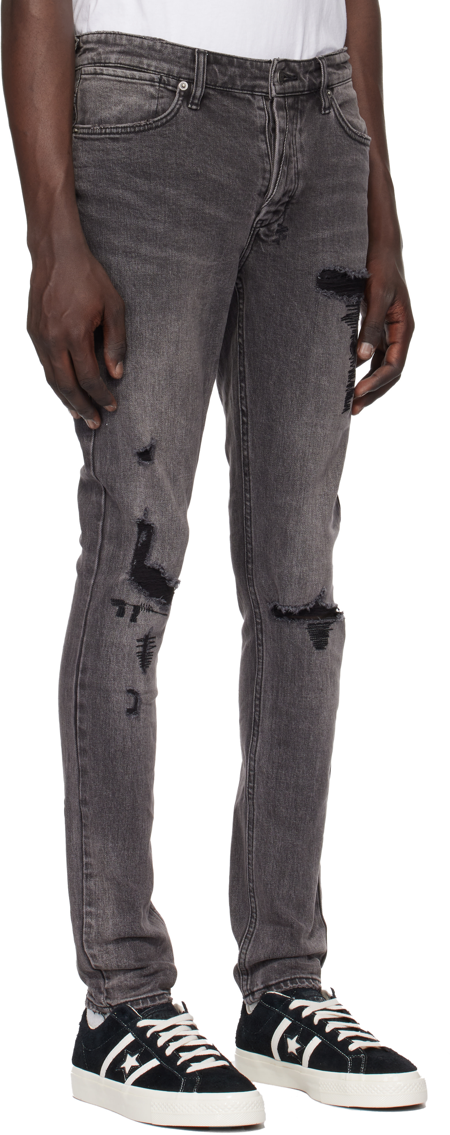 Ksubi: Black Van Winkle Angst Trashed Jeans | SSENSE Japan