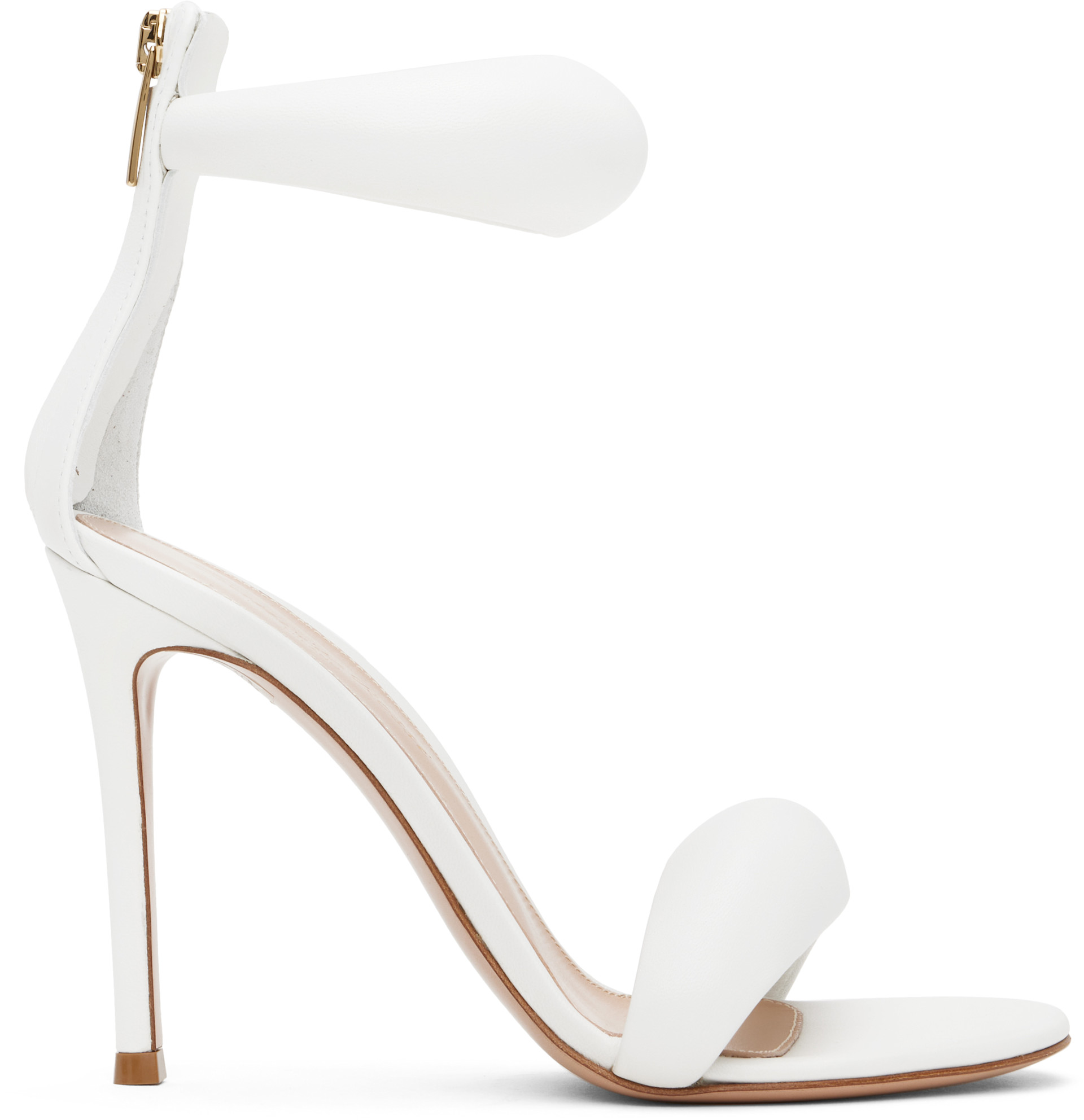 Gianvito Rossi: ホワイト Bijoux ヒールサンダル | SSENSE 日本