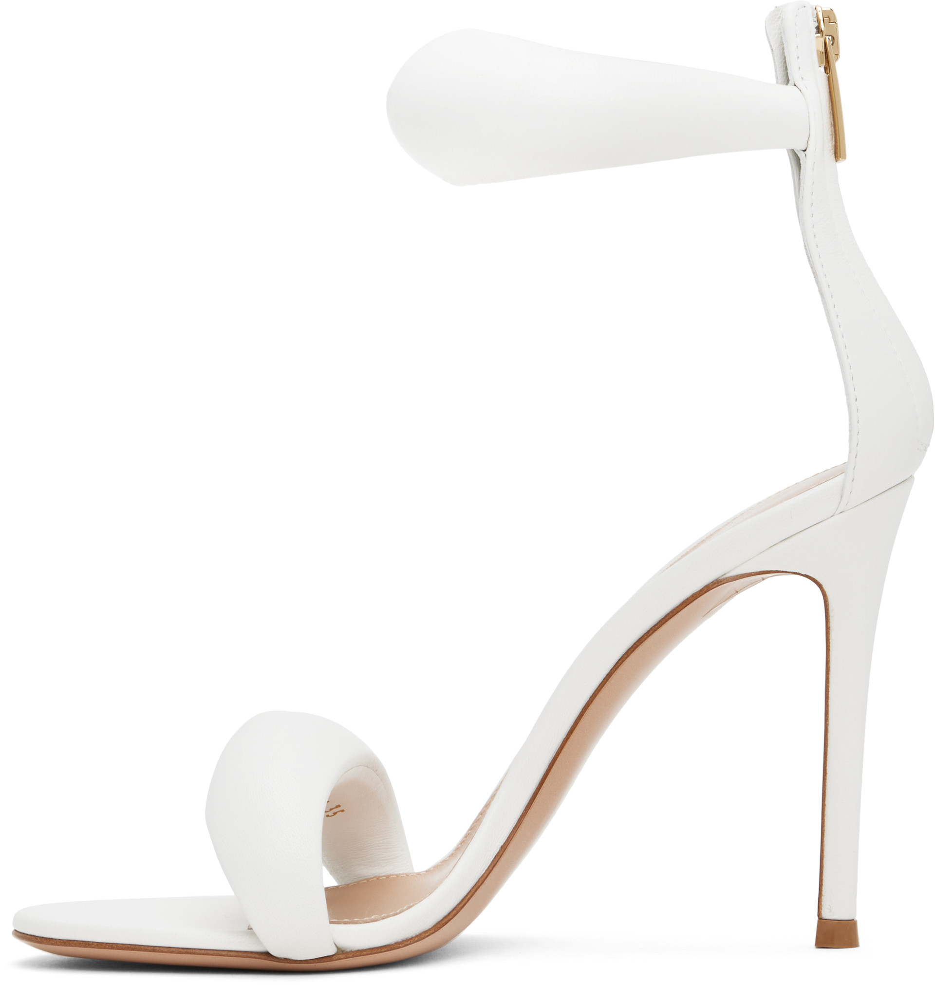 Gianvito Rossi: ホワイト Bijoux ヒールサンダル | SSENSE 日本