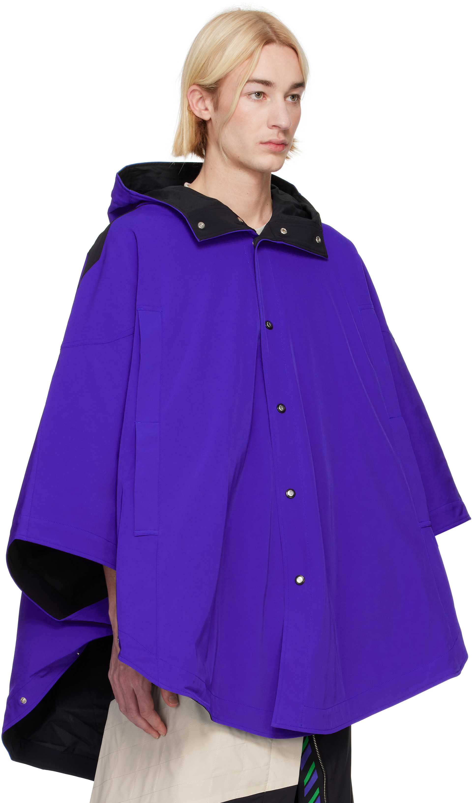 ASICS: NOVALIS Blue Heveanoid Cape Reversible Jacket | SSENSE Canada