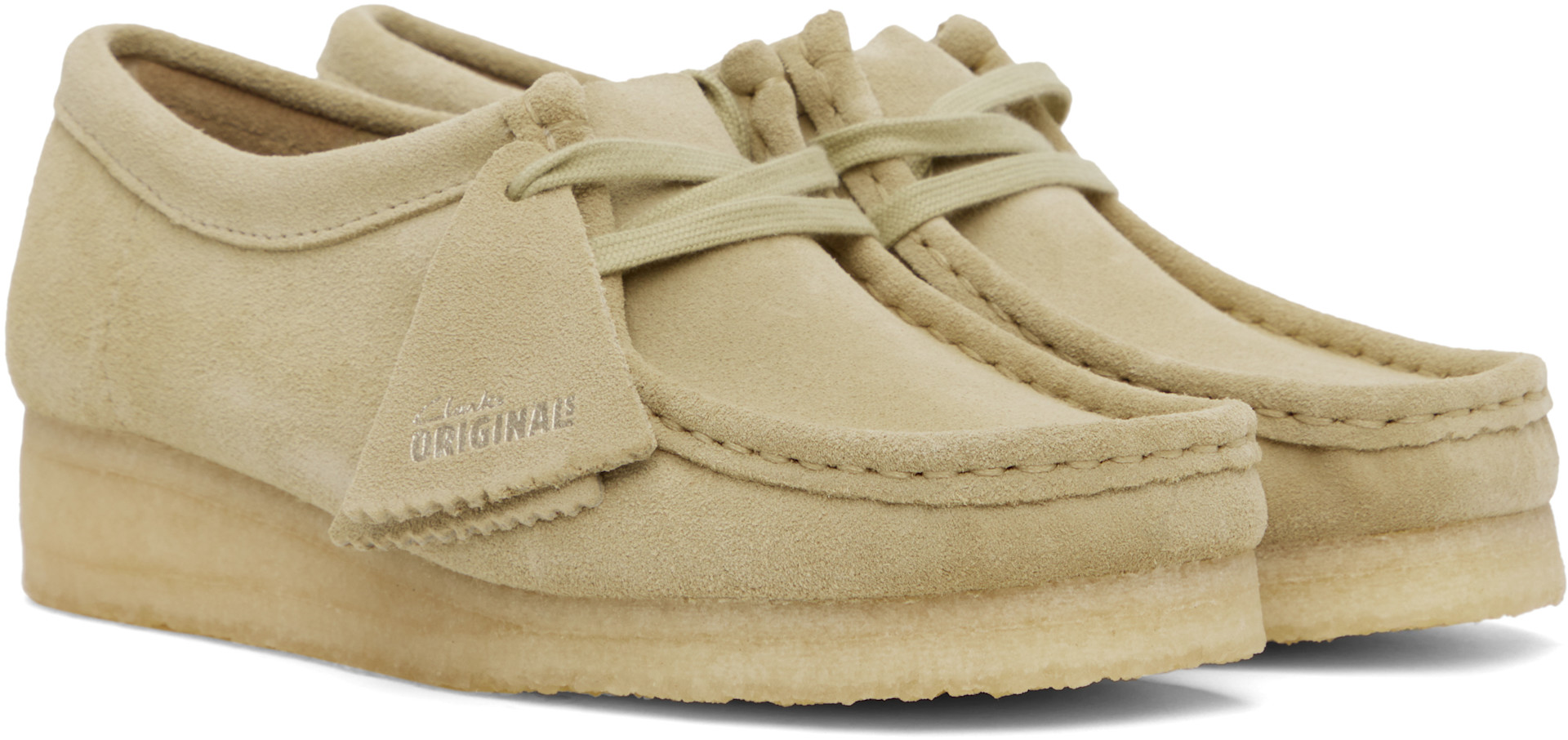 Clarks Originals Wallabee ベージュ スエード UK5 Clarks Originals: Beige Wallabee Derbys | SSENSE