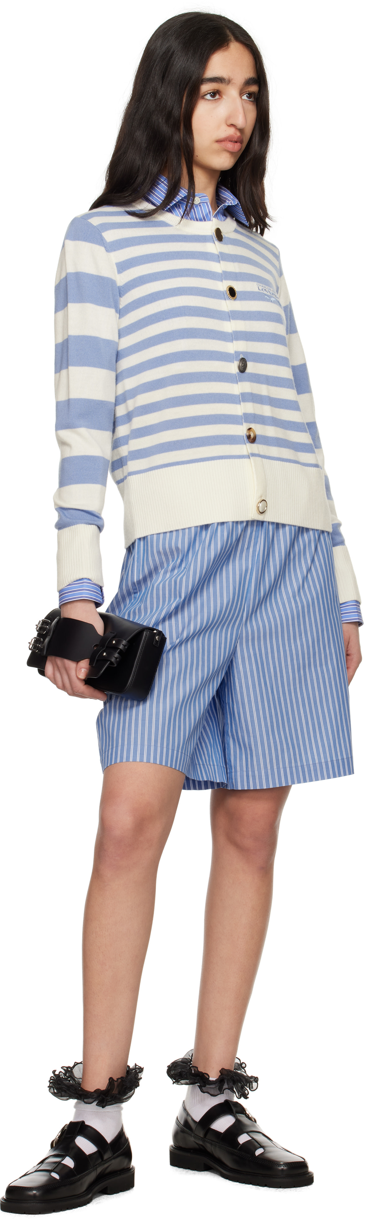 Charles Jeffrey LOVERBOY: ブルー＆ホワイト ボタンダウン