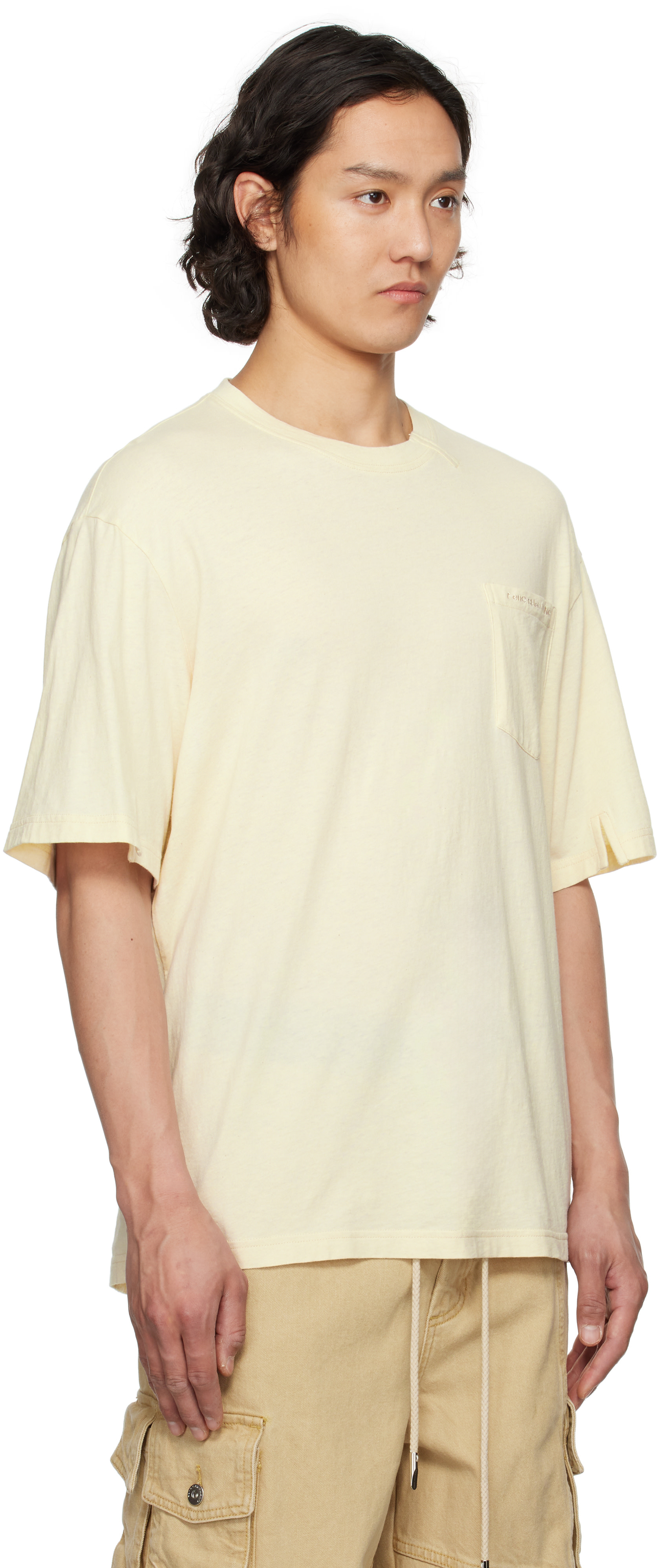Feng Chen Wang - T-shirt déconstruit beige
