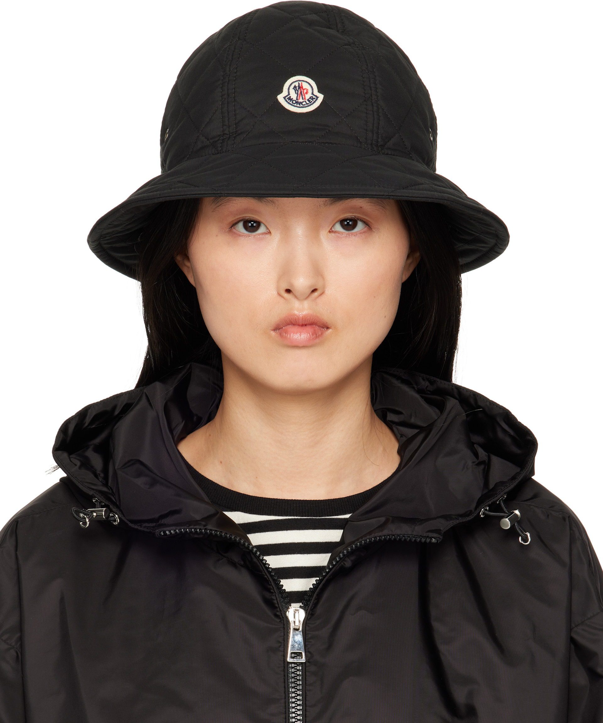 Moncler - Chapeau bob matelassé noir